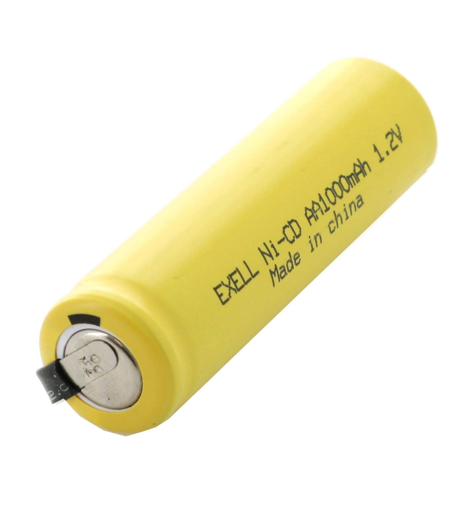 Exell AA 1.2V 1000mAh NiCD Rechargeable Battery - High Power for Telecoms UPS Electric Mopeds & More - Buy Online on SooperMarket.com