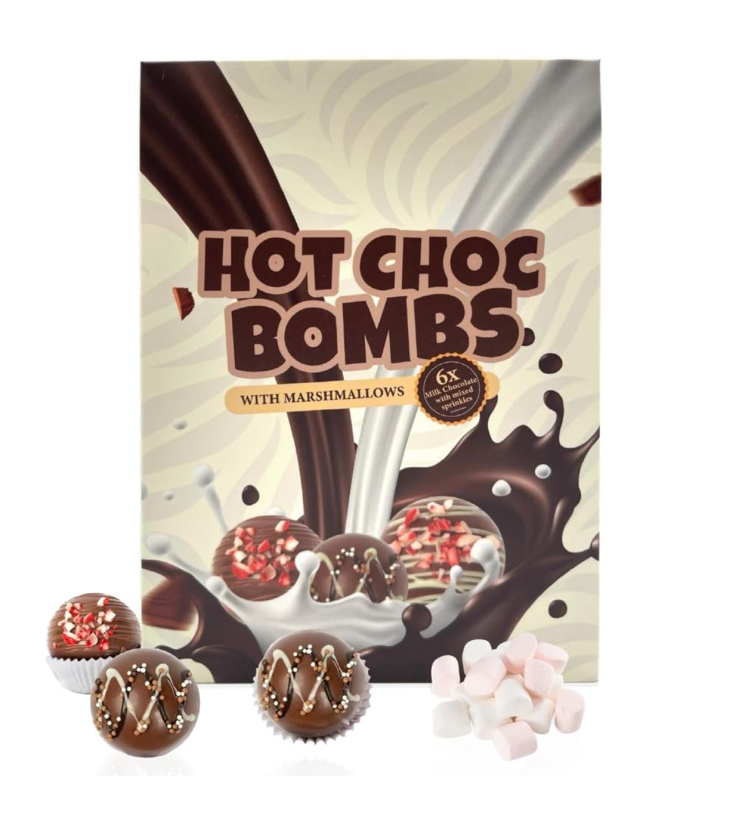 Hot Chocolate Bomb - 6 Flavoured Hot Chocolate Bombs with Marshmallow - Luxury Hot Chocolate Gift Set - Christmas Hot Chocolate Set for Kids and Adult - Christmas Stocking Filler - Buy Online on SooperMarket.com