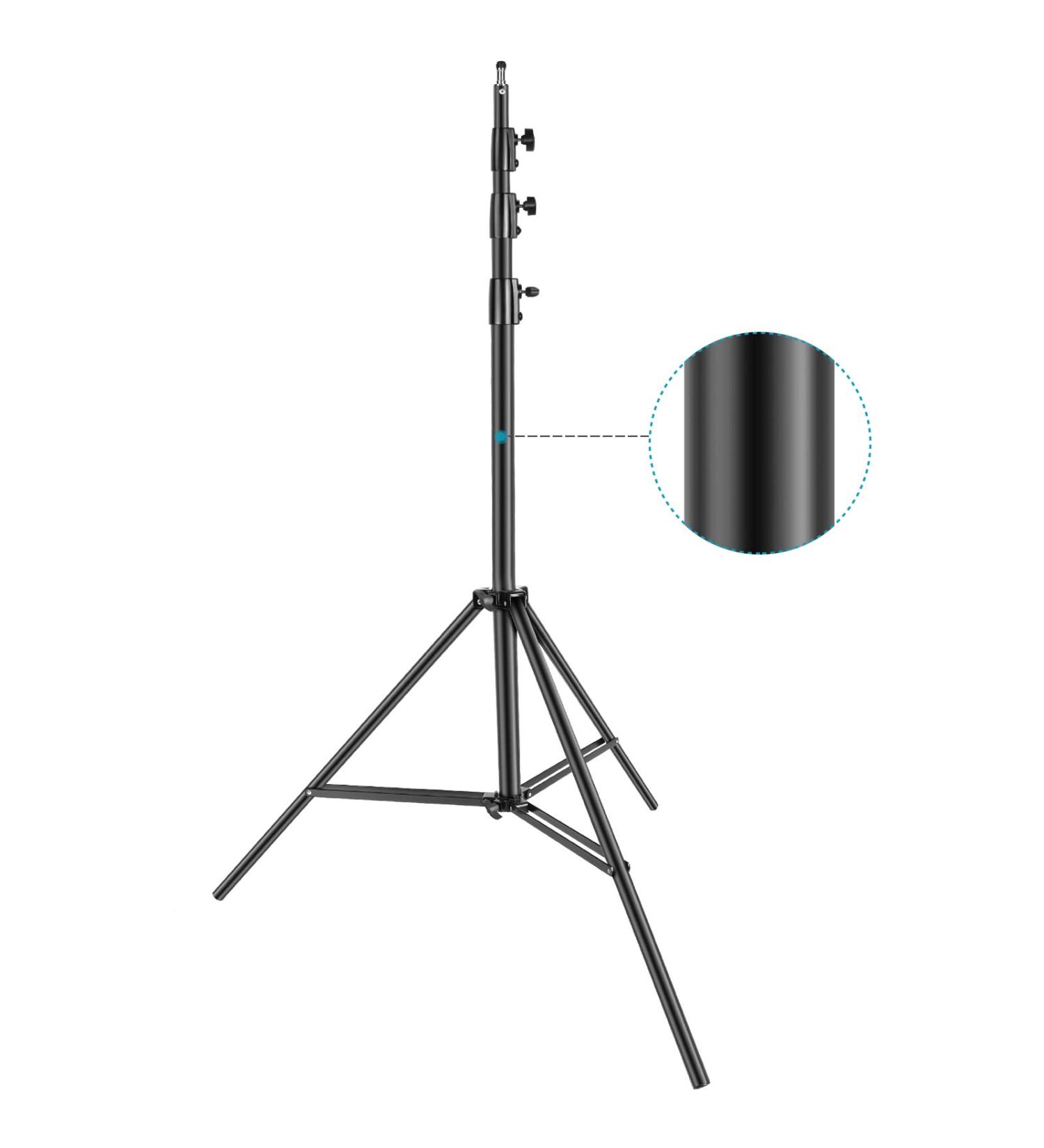 Neewer 13ft Heavy Duty Aluminum Alloy Light Stand with Spring Cushion - 22lb Max Load - Black - Buy Online on SooperMarket.com