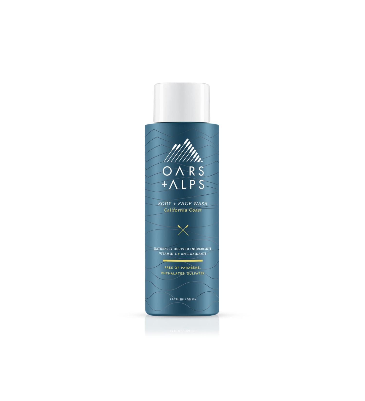 Oars + Alps Men's Body Wash - Hydrating Vegan Skincare with Aloe Vera and Jojoba Oil - California Coast - 1 Pack - Buy Online on SooperMarket.com