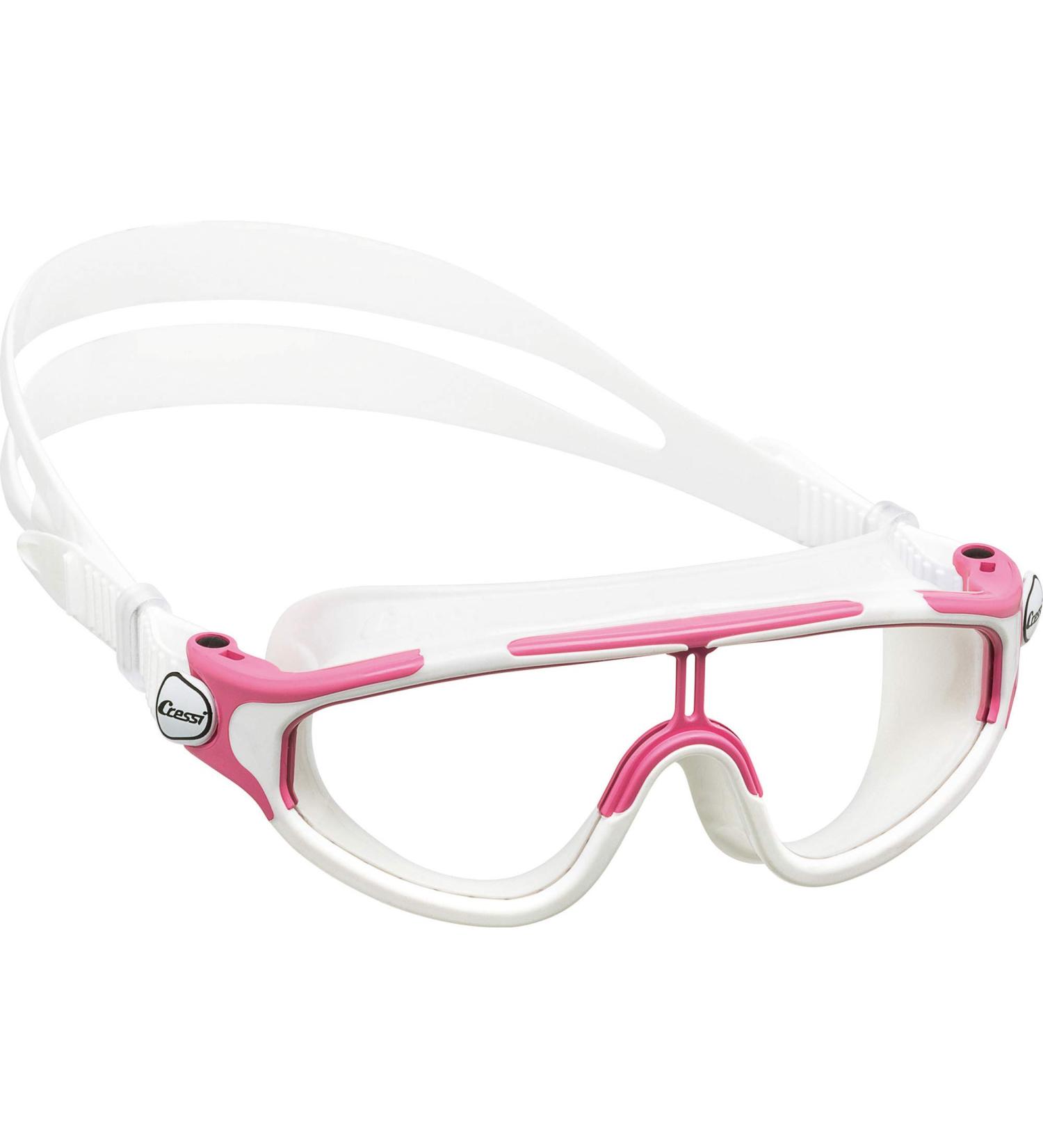 Cressi Wide View Swim Mask for Kids Ages 2-7 | Baloo Made in Italy White/Pink - Buy Online on SooperMarket.com