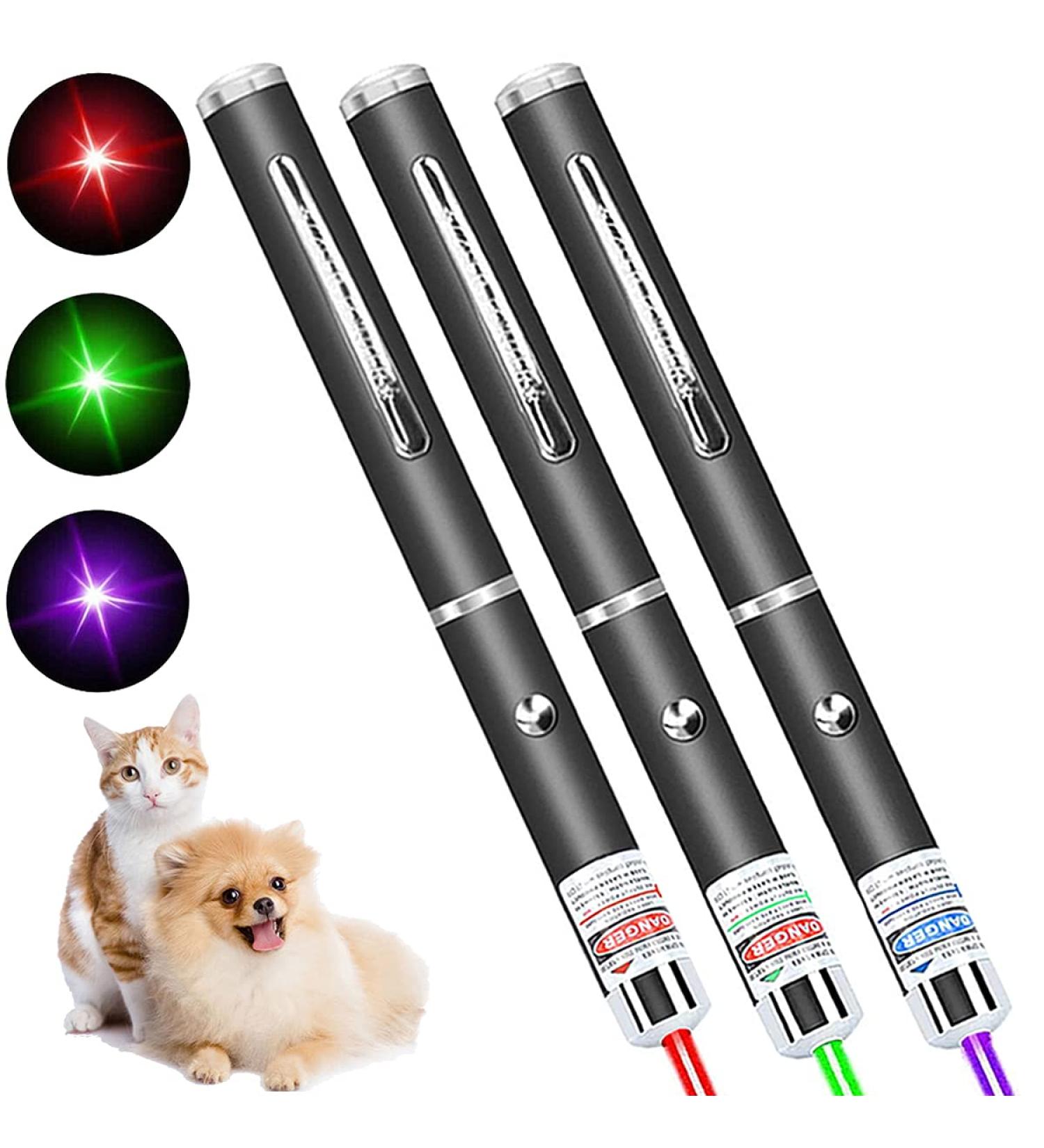 JMMTAAG Laser Pointer for Cats 3 Pack - Interactive Laser Pointer Cat Toys for Indoor Pets - Teasing and Training Chaser Toy - Buy Online on SooperMarket.com