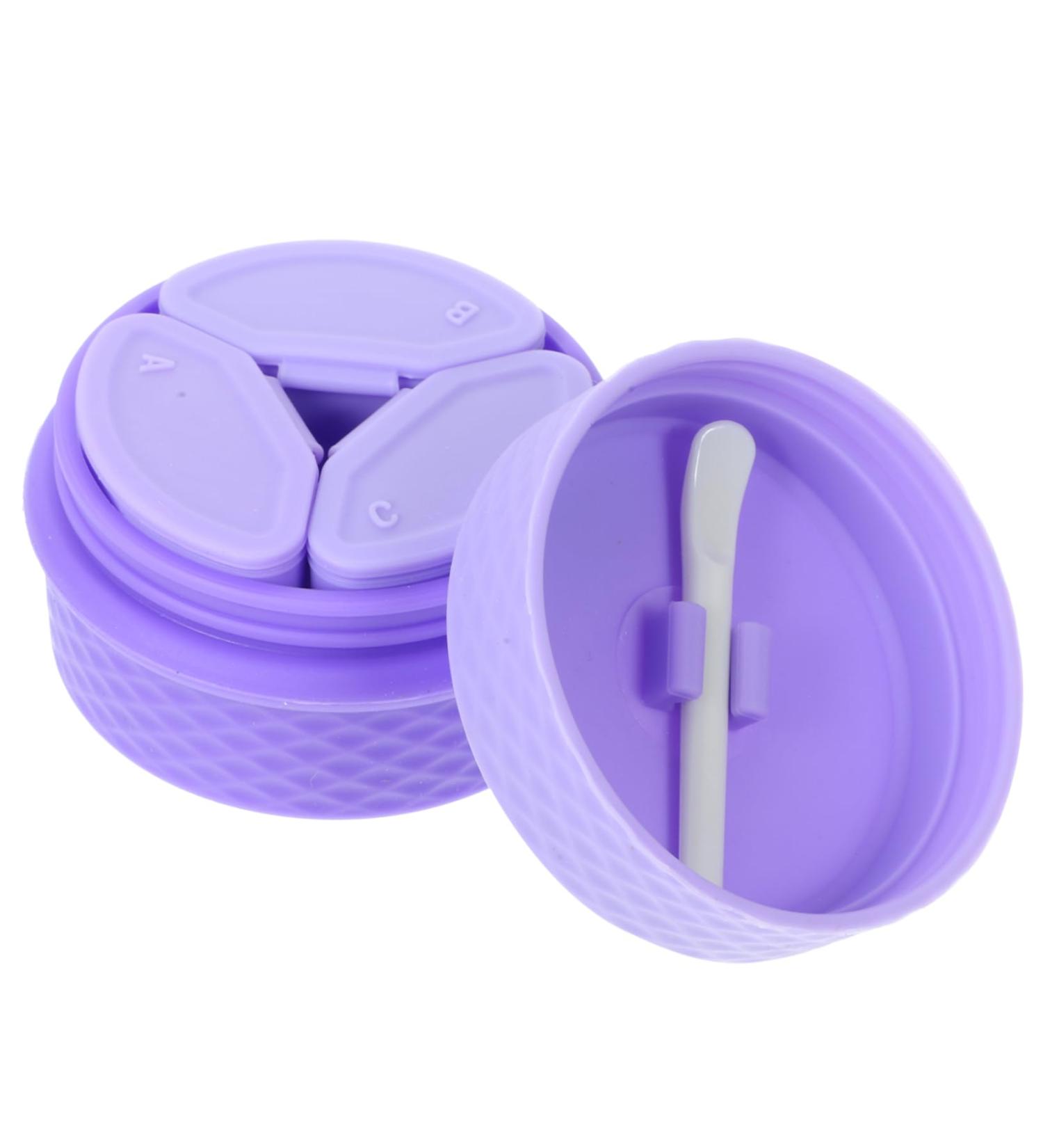 ABOOFAN 2 Sets Cream Box Travel Makeup Jar Makeup Pots Container Travel Container for Cream Leakproof Cosmetic Jar Salve Jar Lotion Cream Jar Purple Storage Box Airless Vacation Silica Gel - Buy Online on SooperMarket.com