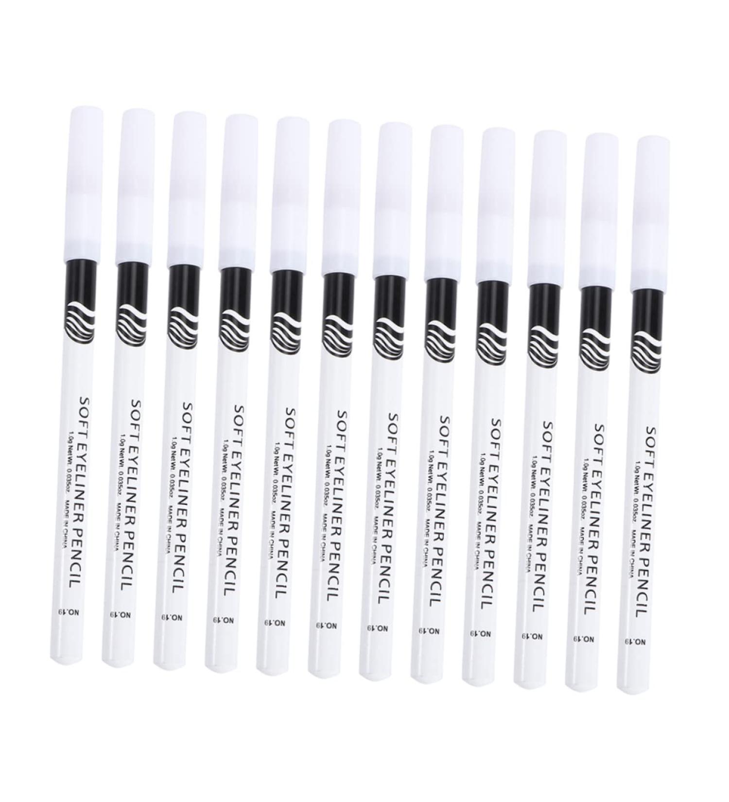PLAFOPE 48 Pcs Eyeliner Pencil Highlighter Eyeliner Pens Woman Iluminador Makeup Eyeshadow Wooden Pole White - Buy Online on SooperMarket.com