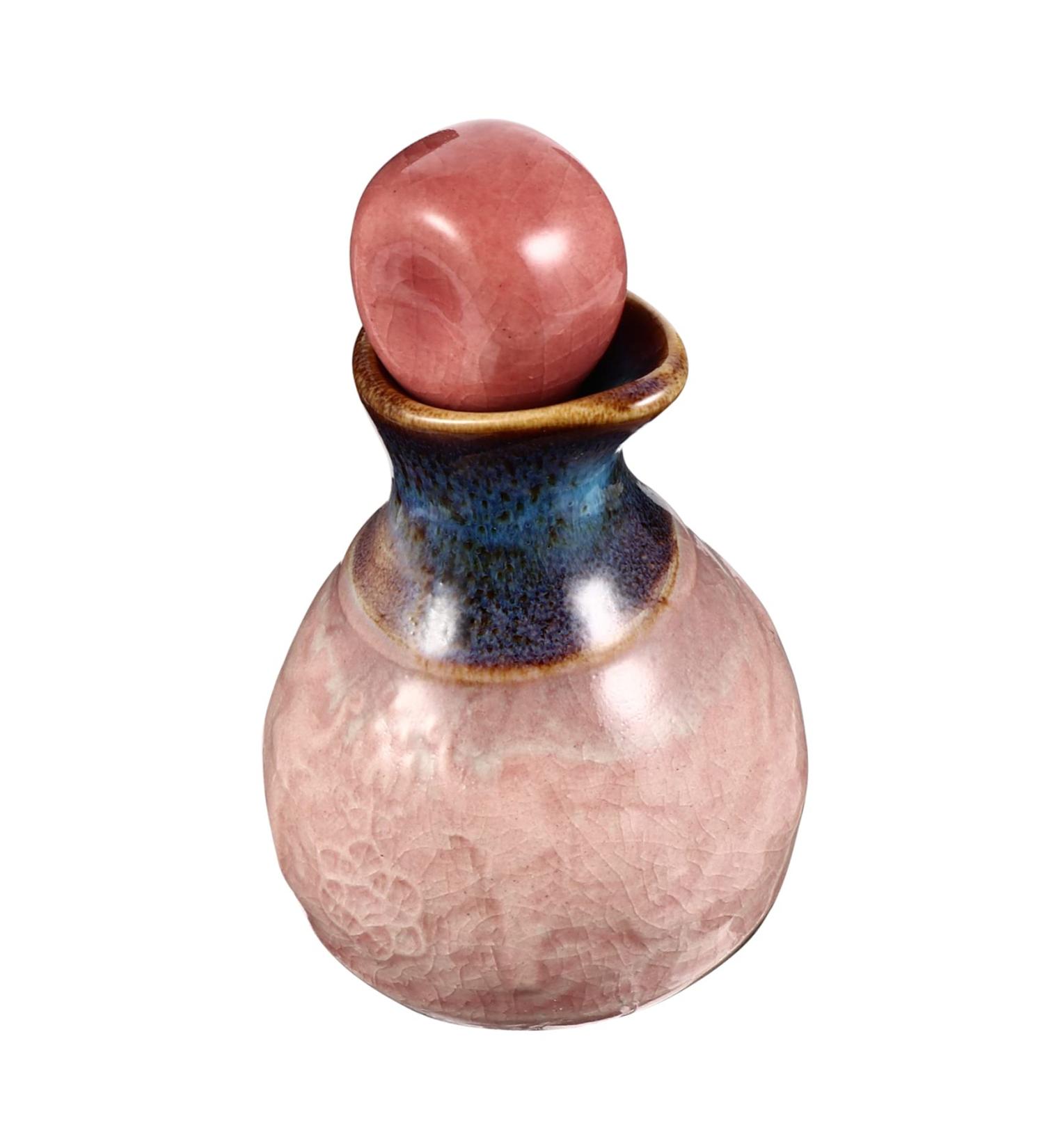 Amosfun 1 Set Aromatherapy Bottle Vinegar Dispenser Essential Oils Diffuser Fragrance Liquid Bottle Condiment Containers Ceramic Oil Dispenser Cruets Dispenser Ceramics Sake Bottle Spa 9.5X5.5cm Pink - Buy Online on SooperMarket.com