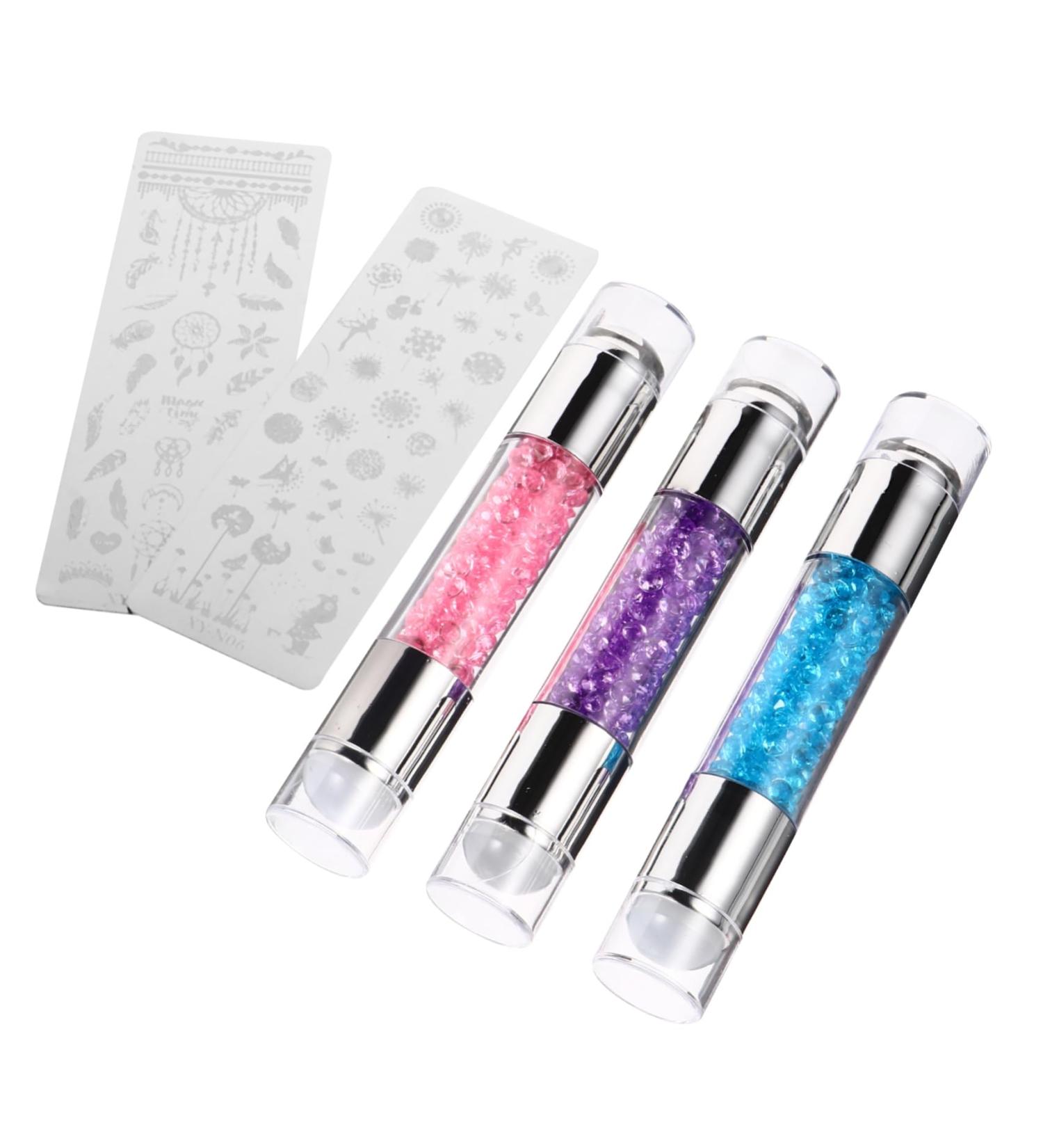 minkissy 3 Sets Double-headed Silicone Stamp Manicure Supplies Nail Stamp Tool Kit Nail Art Stencil Double-end Nail Art Stamper Manicure Tools Double-end Nail Stamper Acrylic Nail Polish 12x4cm As Shown - Buy Online on SooperMarket.com