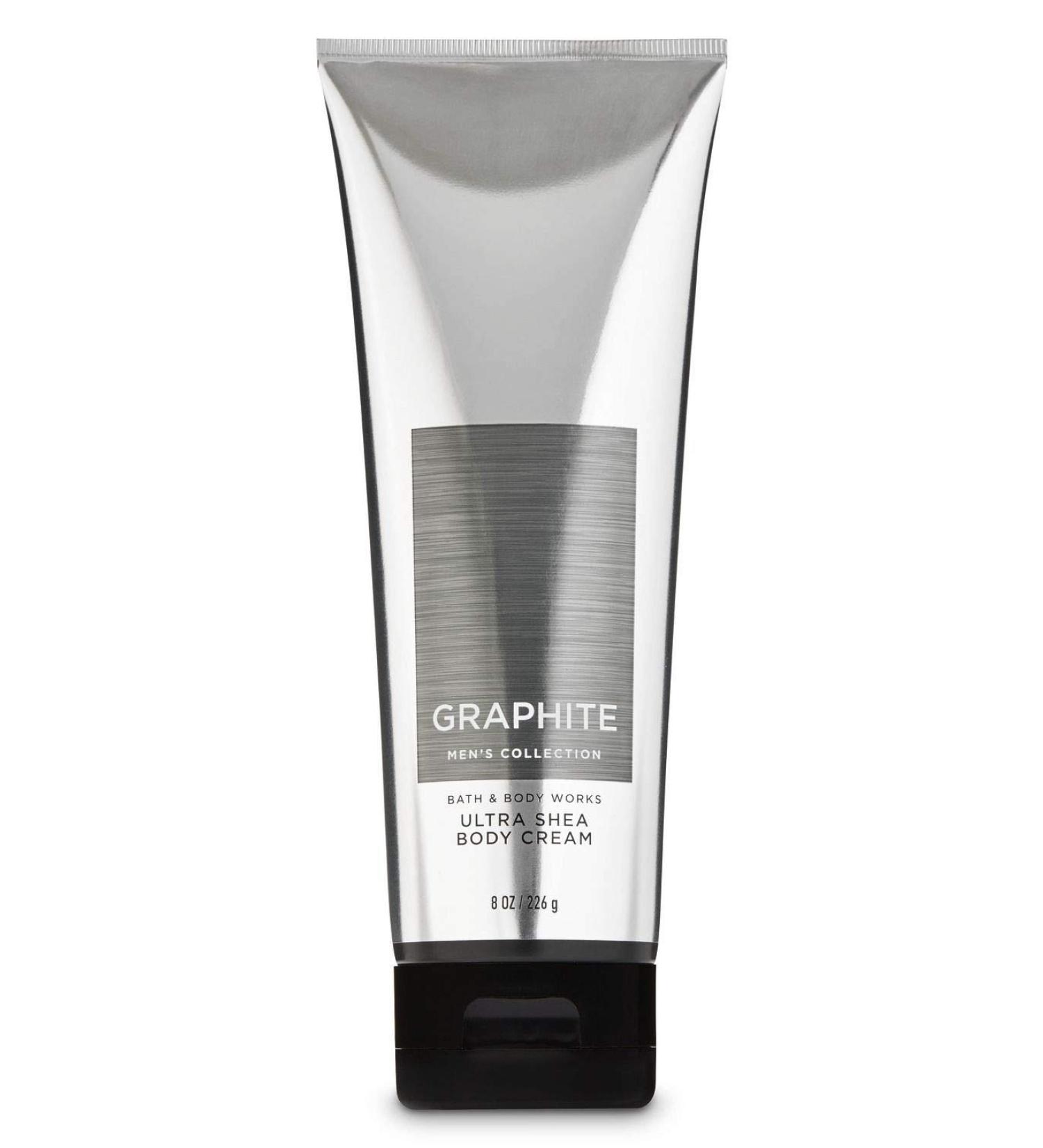 Bath and Body Works Graphite for Men Ultra Shea Body Cream Moisturizing Lotion 8 ounces
