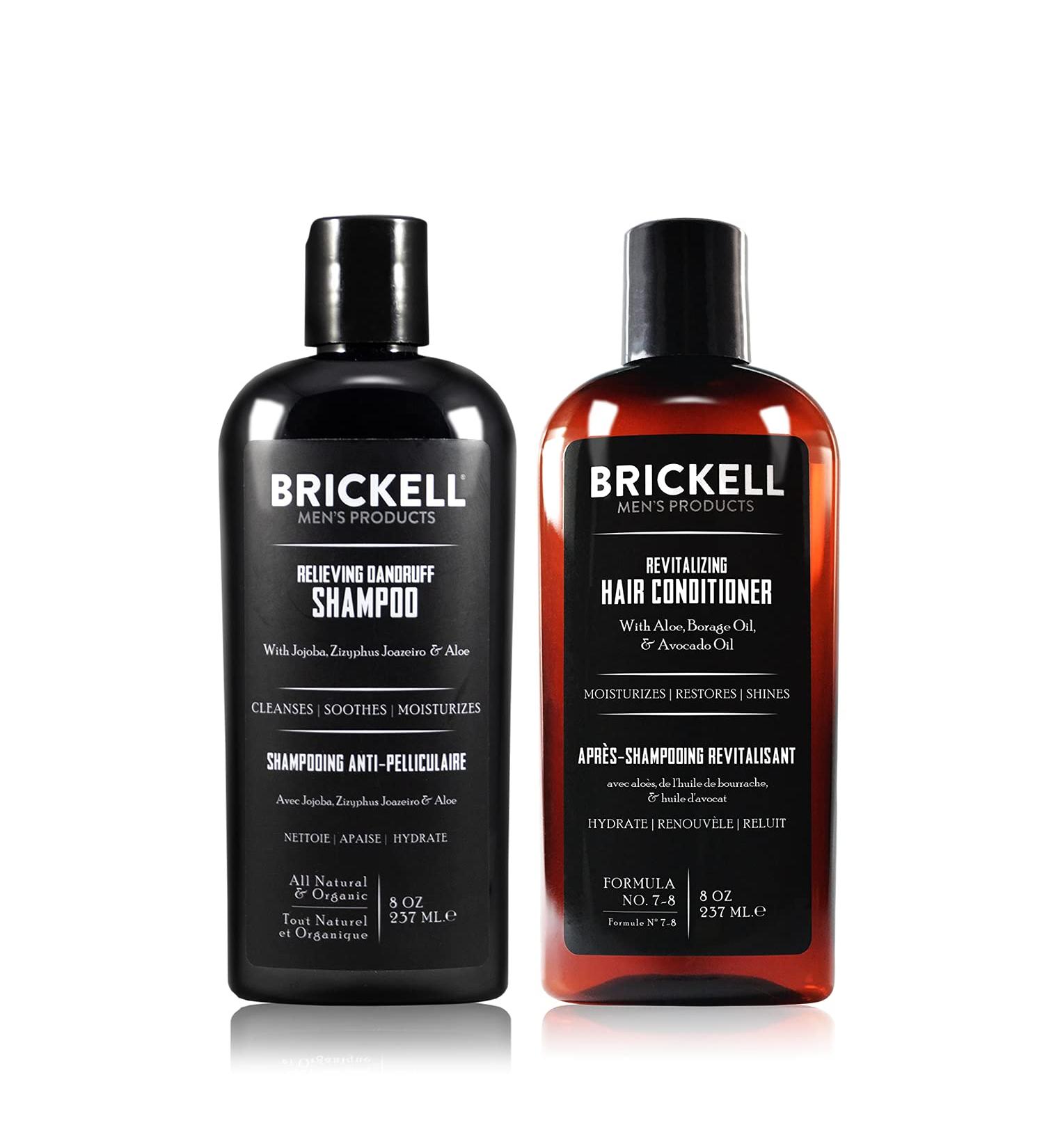 Brickell Men's Dandruff Shampoo and Conditioner Set - Natural & Organic Hair Care Routine for Men - Buy Online on SooperMarket.com