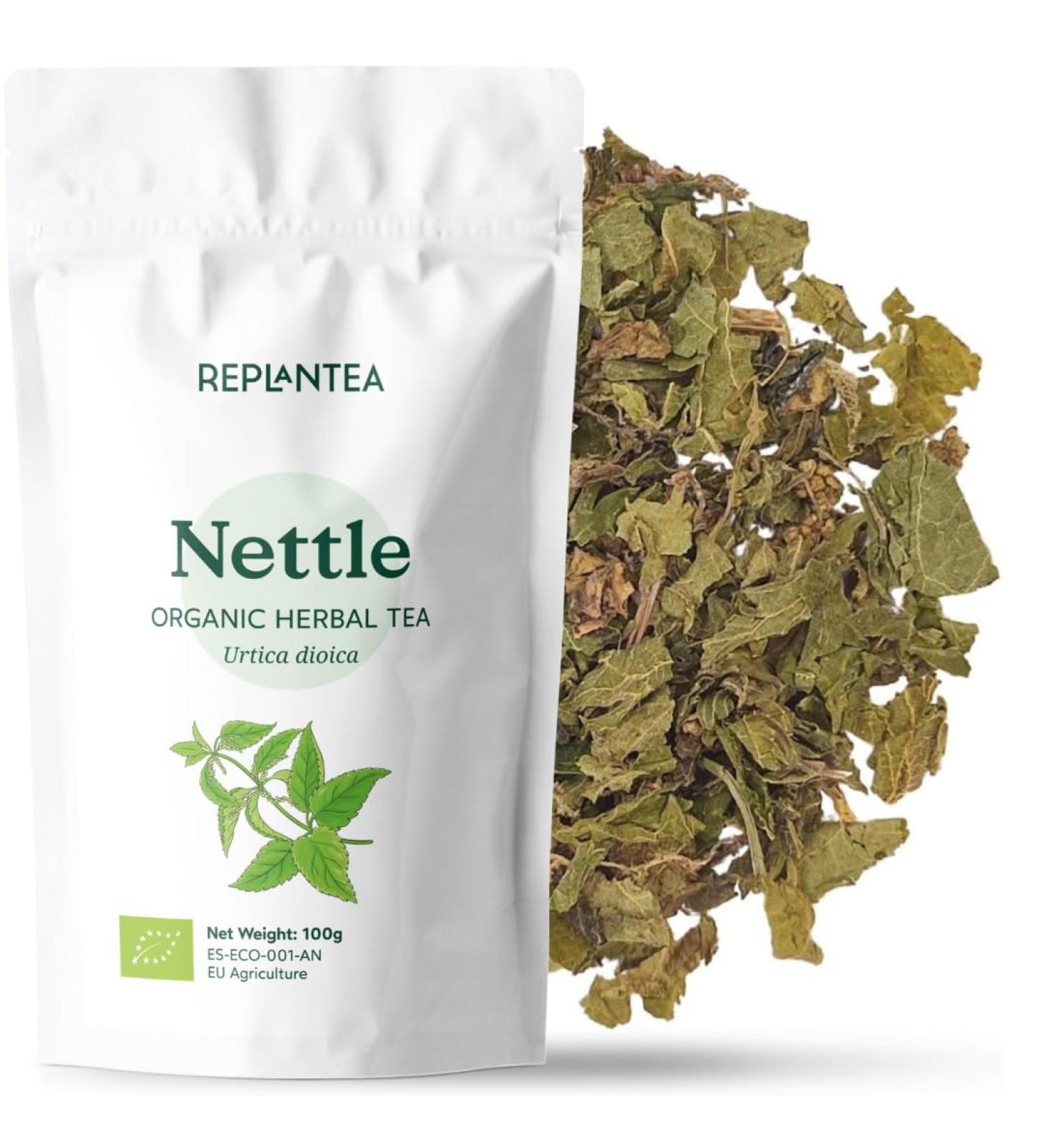 Nettle Tea Organic 100g (50 Cups) | Stinging Nettle Tea Leaf Organic Herbal Tea Urtica Doica REPLANTEA