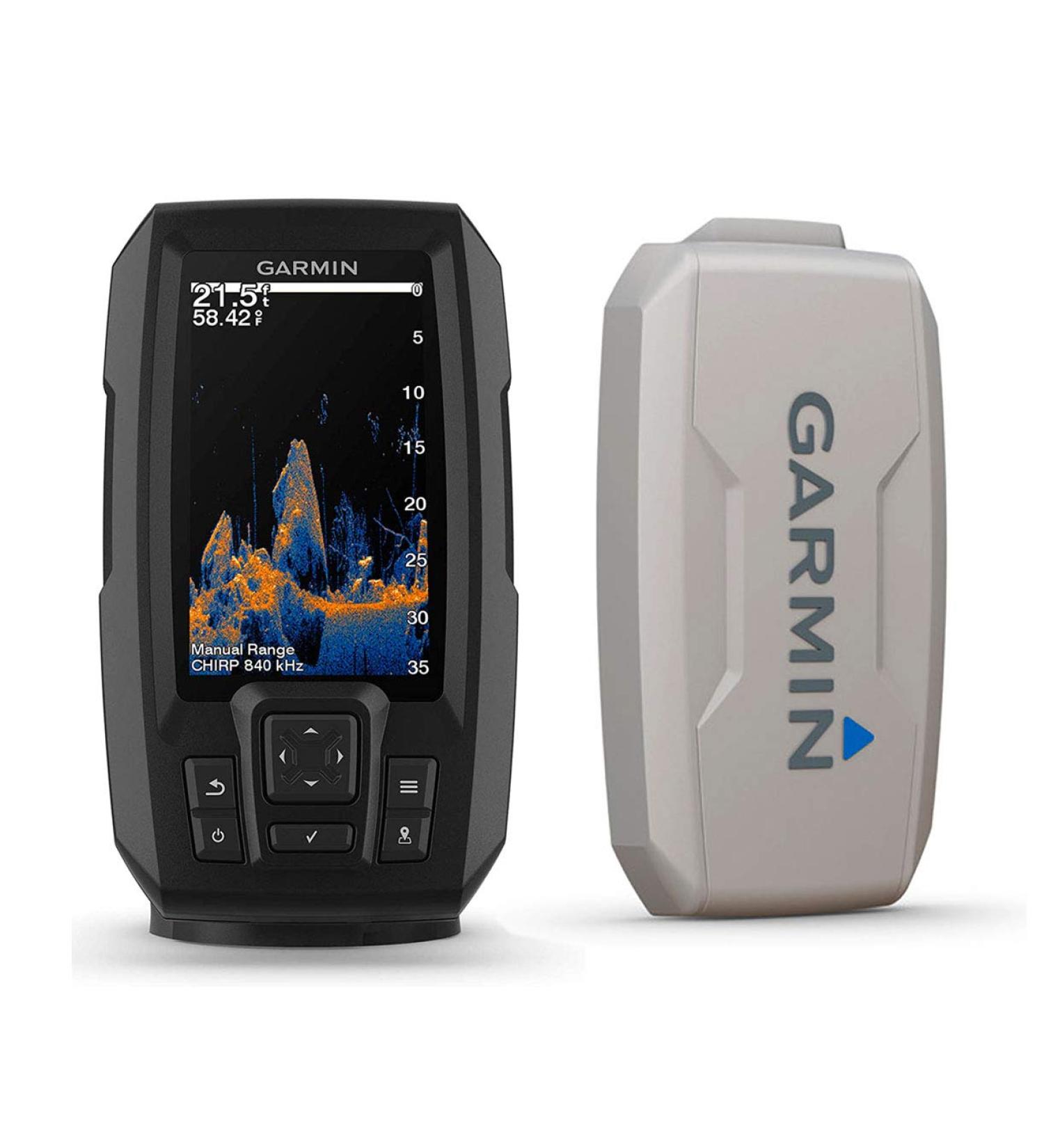 Garmin Striker Vivid 4cv Bundle with Transducer and Cover | 4 Color Fishfinder | Vivid Scanning Sonar | 010-02550-00 - Buy Online on SooperMarket.com