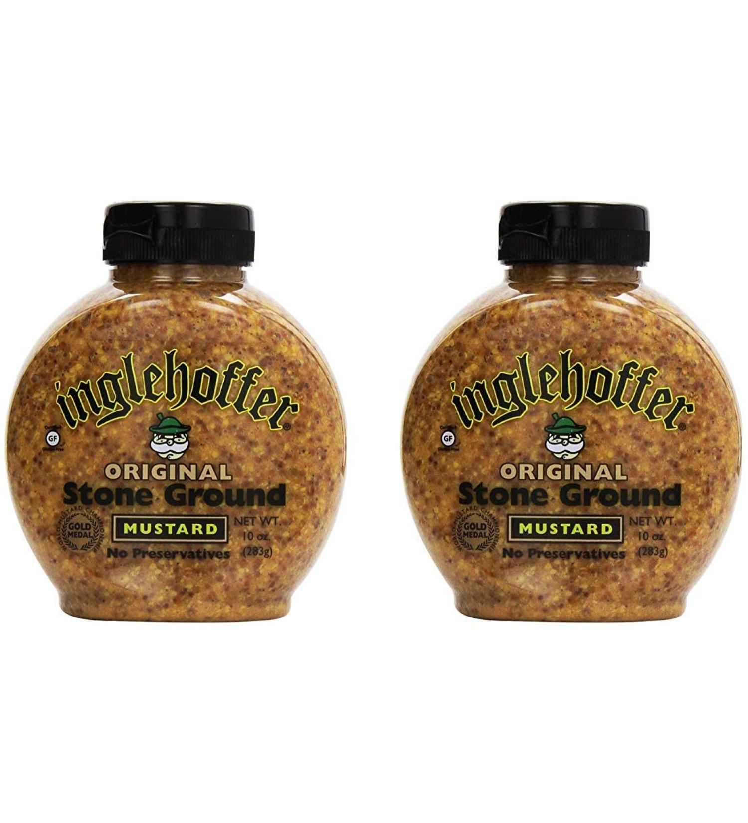 Inglehoffer Stone Ground Mustard Squeeze Bottle 10 oz - Pack of 2 (9.98 Ounce each) - Buy Online on SooperMarket.com