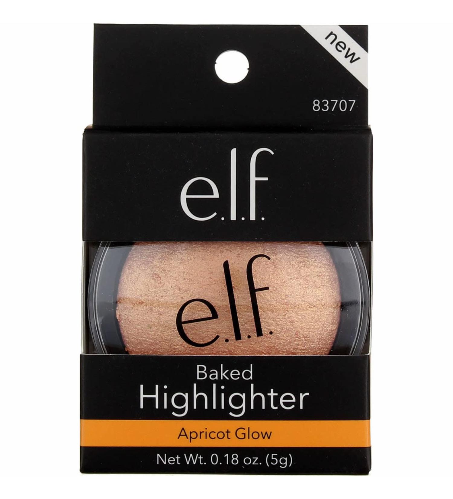 E.L.F. Baked Highlighter Apricot Glow | Radiant Finish | 0.17 oz (5 g) - Buy Online on SooperMarket.com