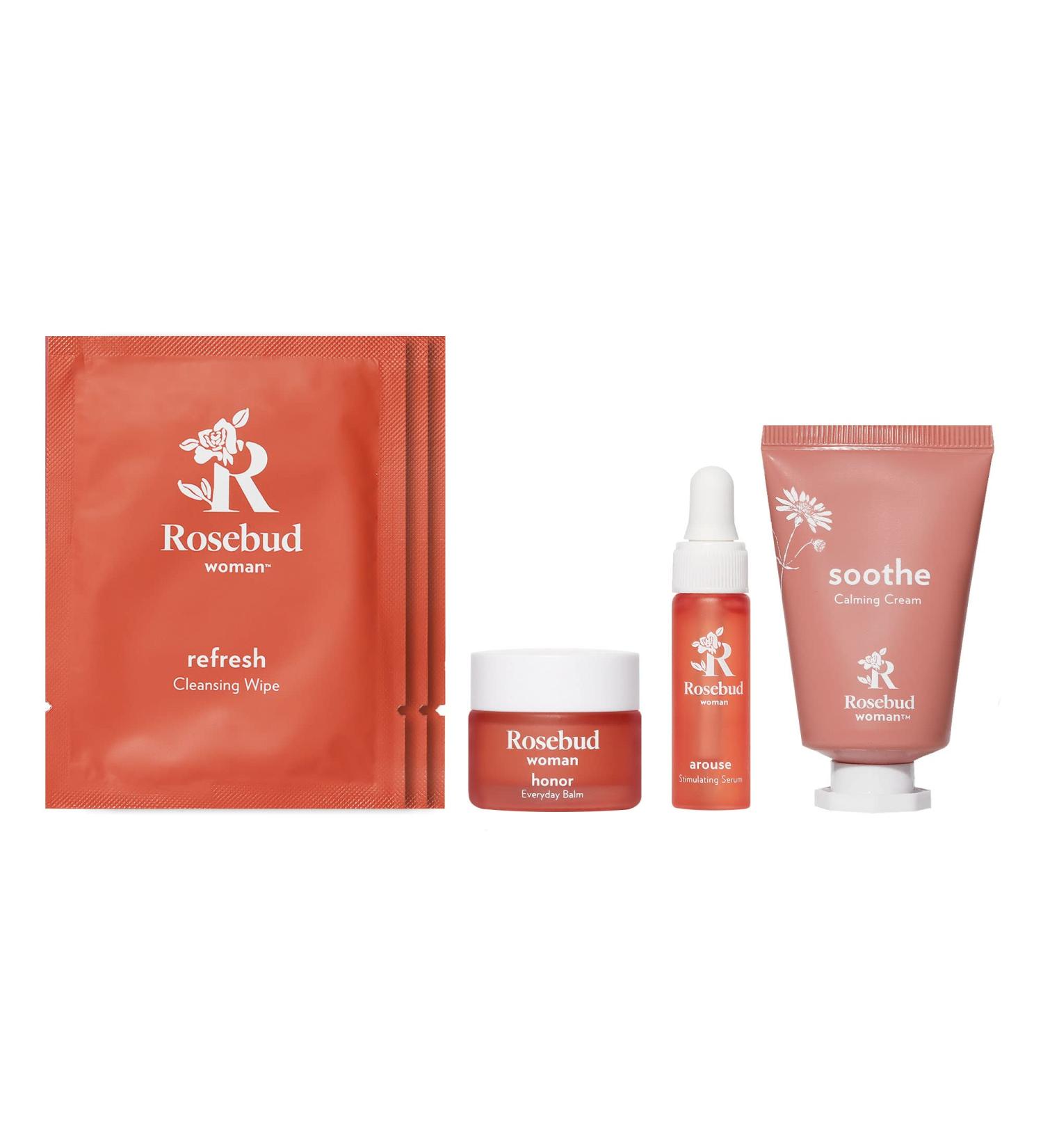 Rosebud Woman Ritual Travel Kit - 4 Piece Set for Ultimate Wellness On the Go - Buy Online on SooperMarket.com