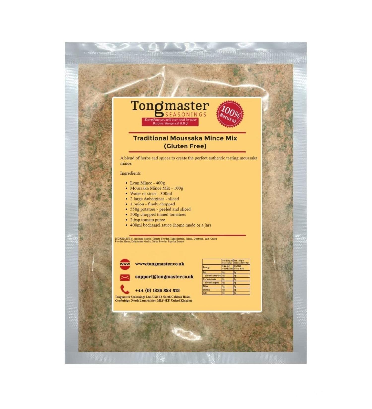 Traditional Moussaka Mince Spice Mix - Gluten Free - 500g