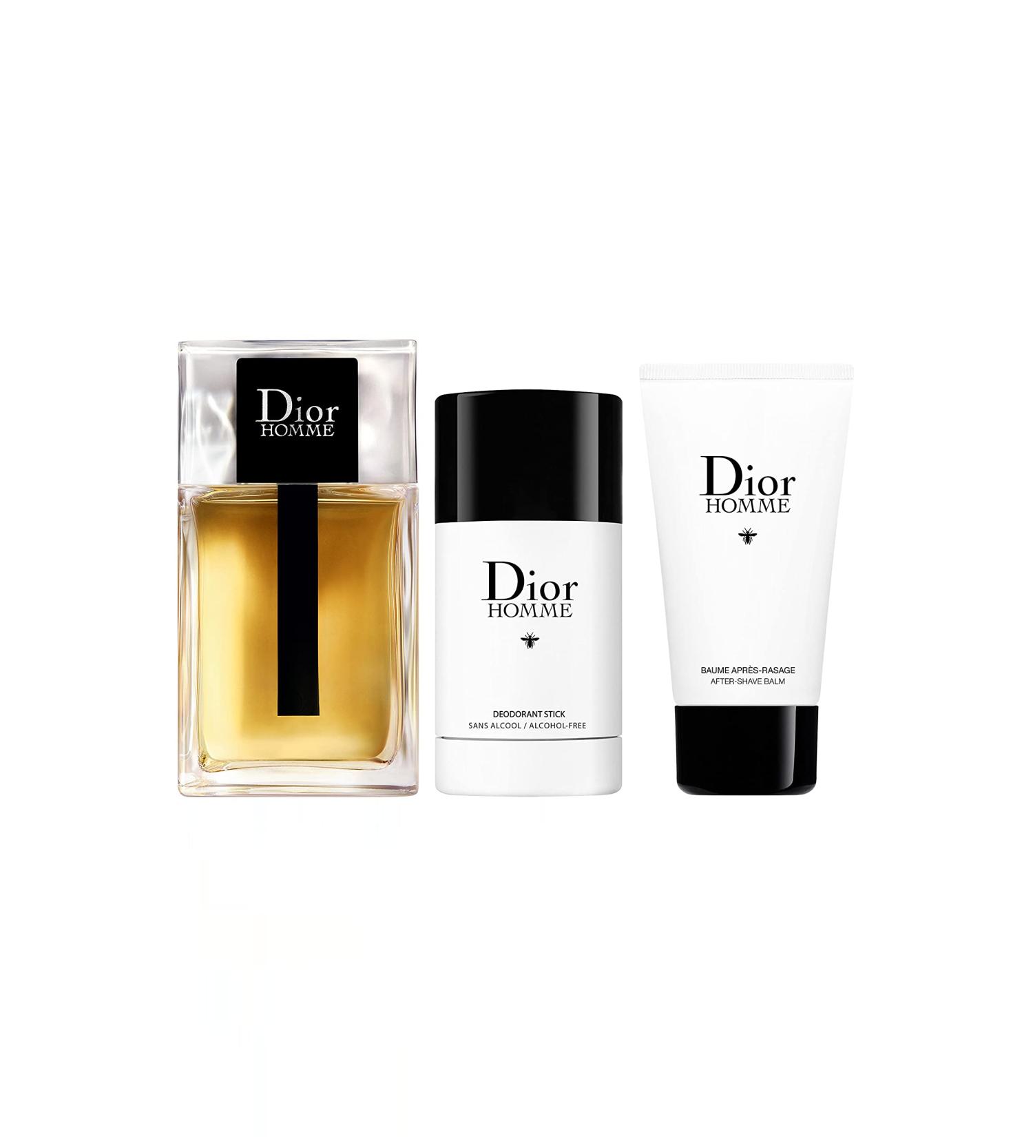 Dior Homme Eau De Toilette After Shave Balm & Deodorant Stick for Men Woody Floral Musk 3.4 + 1.7 + 2.6 Fl Oz 3 Piece Set 7.7 Fl Oz (Pack of 1)