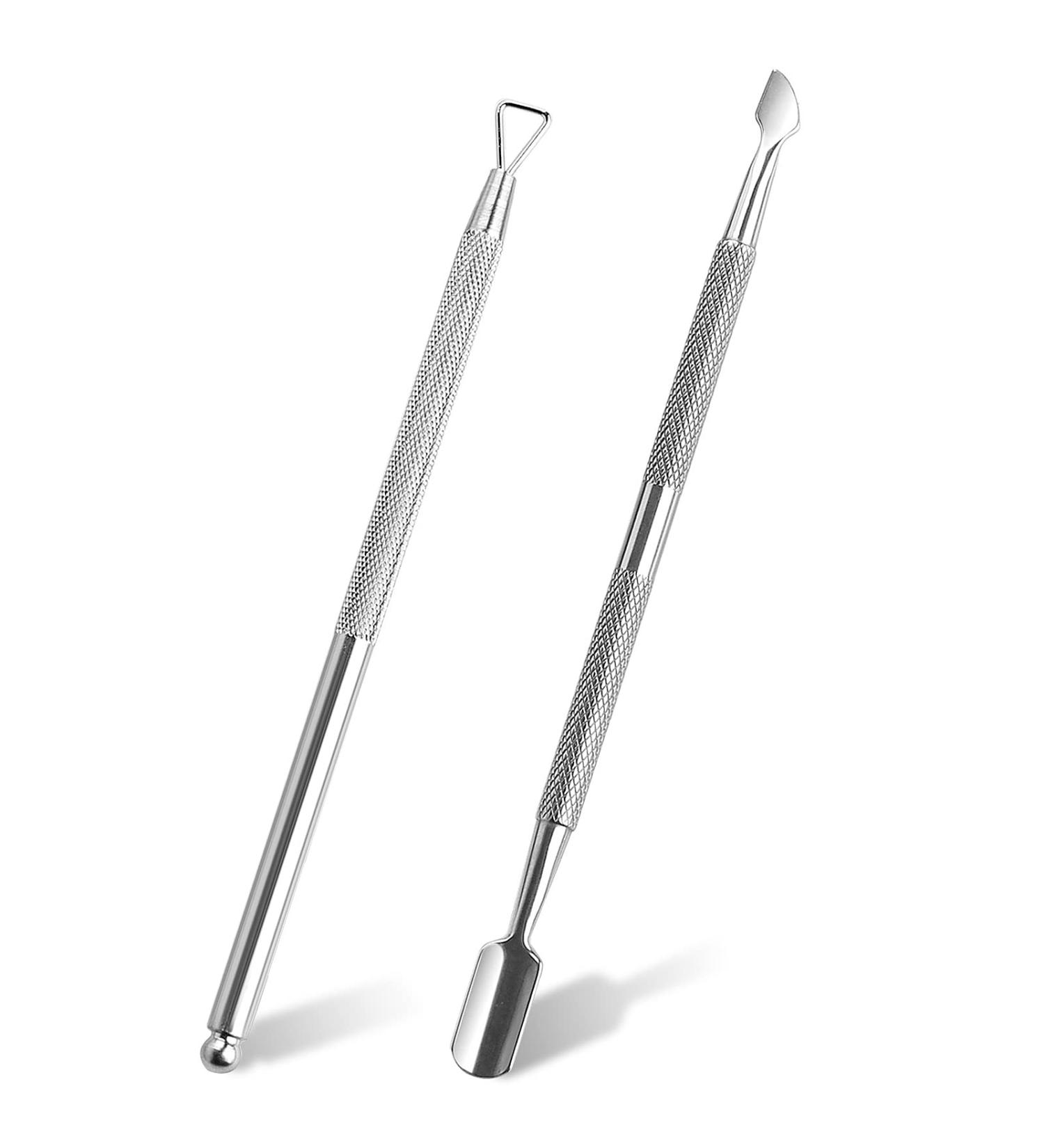 Fishing Fun Cuticle Pusher Set Stainless Steel Manicure Pedicure Tool | Double End for Gel Nail Polish Removal | Fingernails and Toenails Care - Buy Online on SooperMarket.com