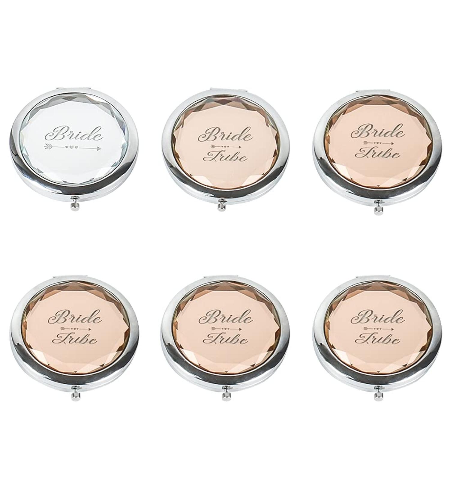 JEKUGOT Makeup Mirror - Ideal for Bachelorette Parties Bridal Showers & Bridesmaids | 6-Piece Pocket Set - Buy Online on SooperMarket.com