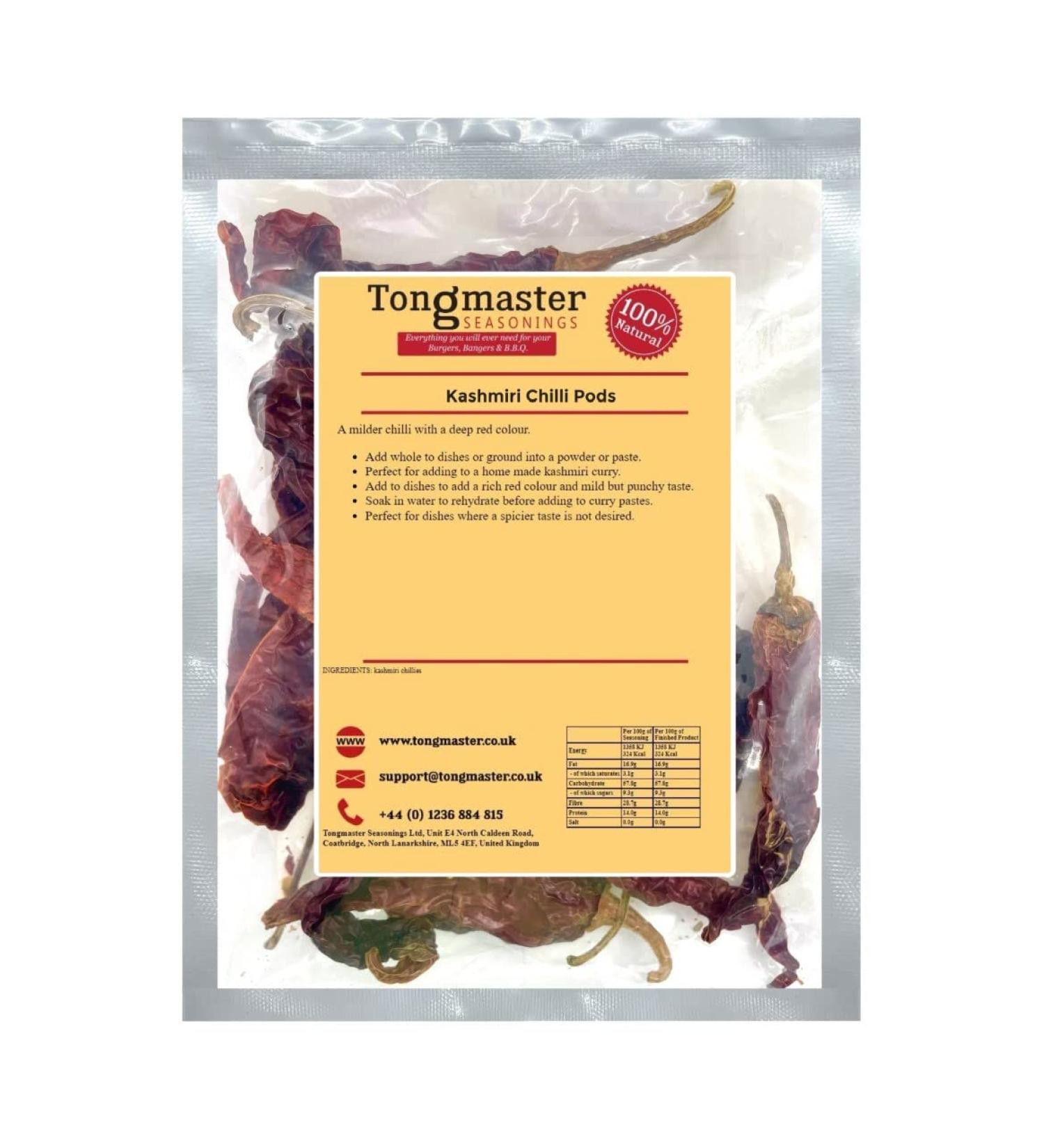 Kashmiri Whole Dried Chilli Pods - 500g