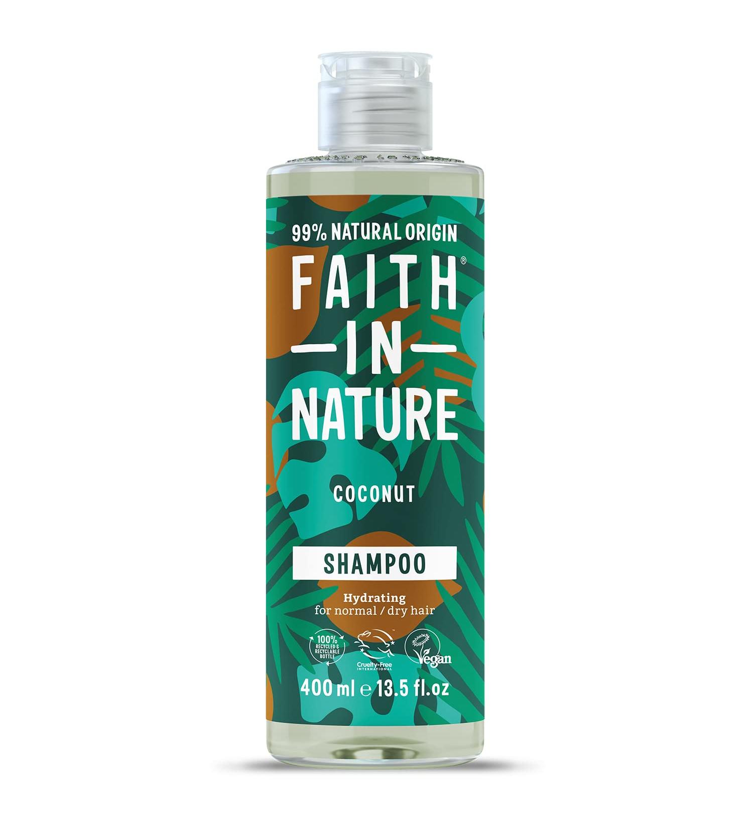 Faith In Nature Coconut Shampoo - Hydrating, Vegan & Cruelty Free - 400ml - Buy Online on SooperMarket.com