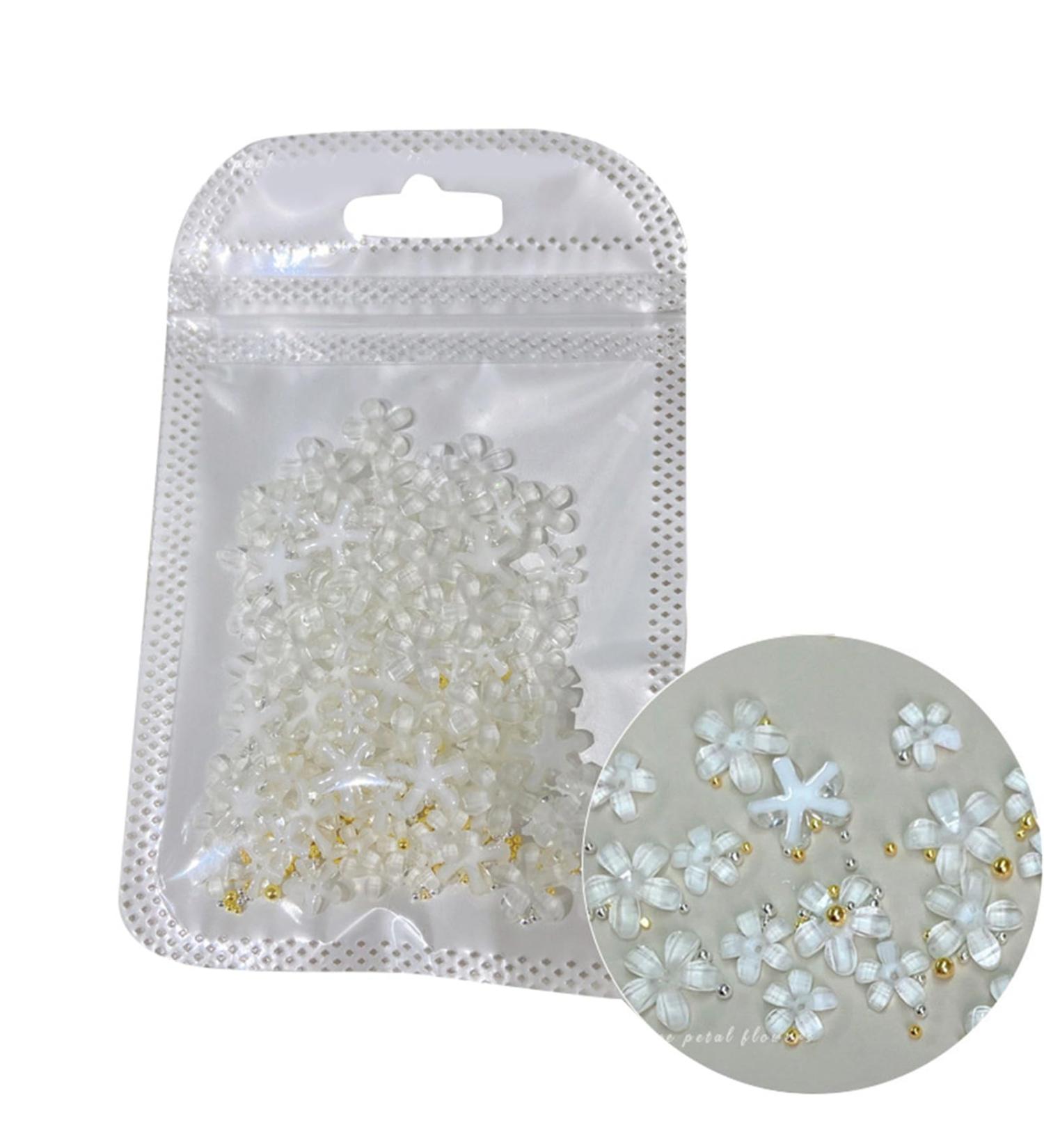 White Flower Nail 3D Flower Nails Art Resin Nails Supplies Manicure Accessories Nail Decorations 3d Flower Nails Art White Flower Nail Jewelry Accessories - Buy Online on SooperMarket.com