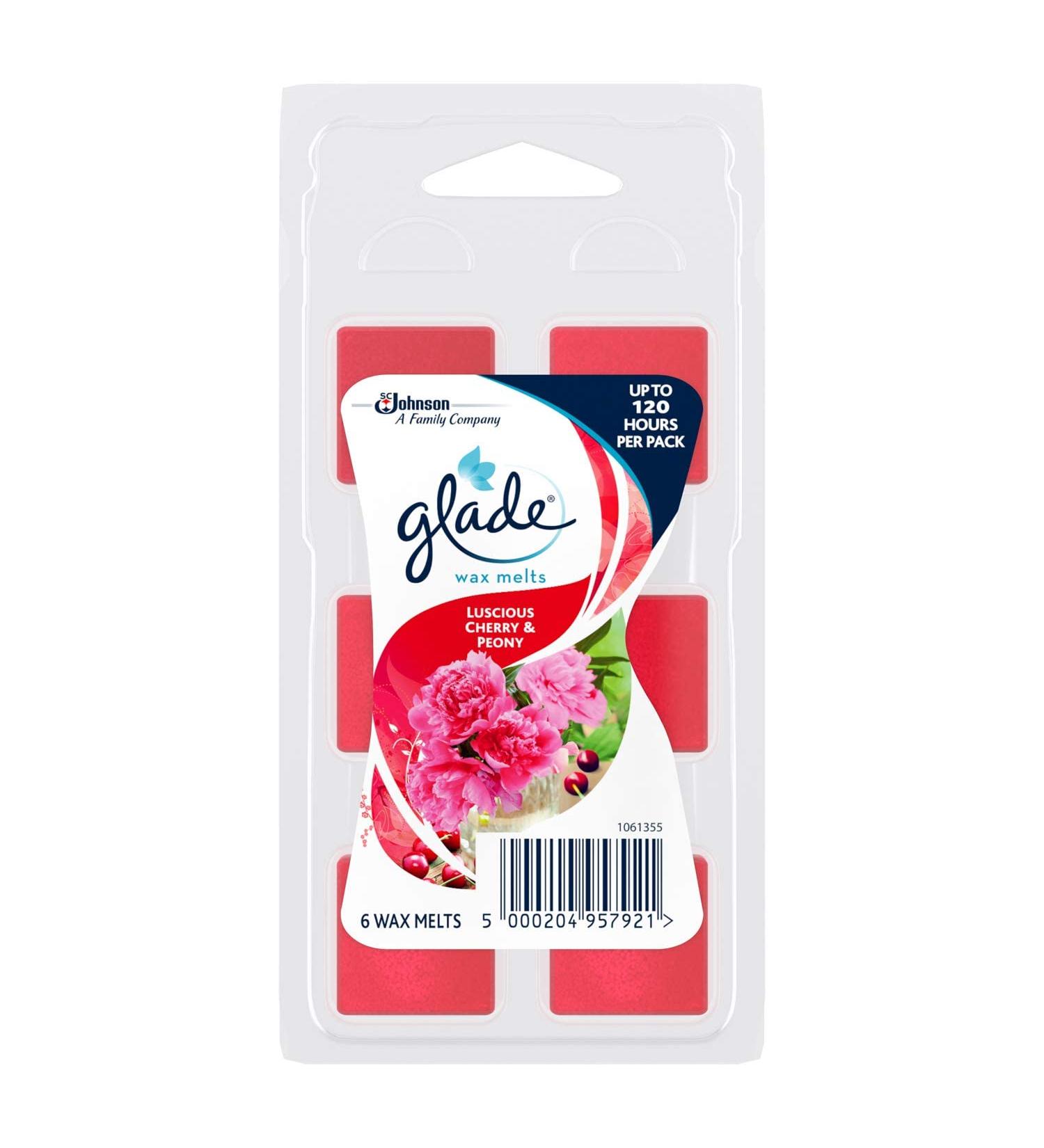 Glade Wax Melts Refills - Cherry & Peony Aromatherapy with Essential Oils | 6 Pack for Room Freshness - Buy Online on SooperMarket.com
