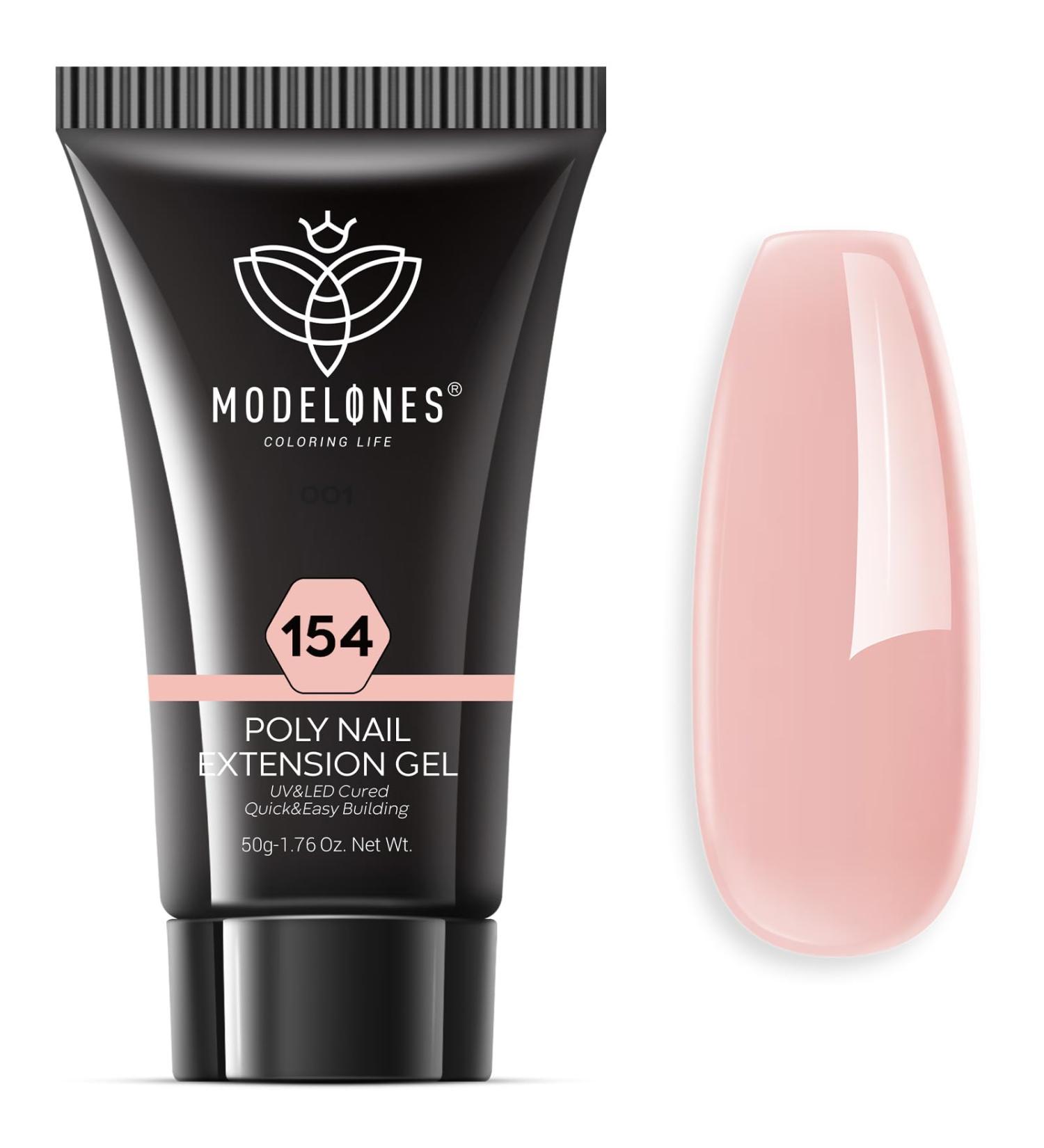 Modelones Poly Nail Gel Builder 50ML - Light Apricot Color | Nail Extension Gel for Thickening & Enhancement | Acrylic Extension Trial Kit for Professional Technicians - Buy Online on SooperMarket.com