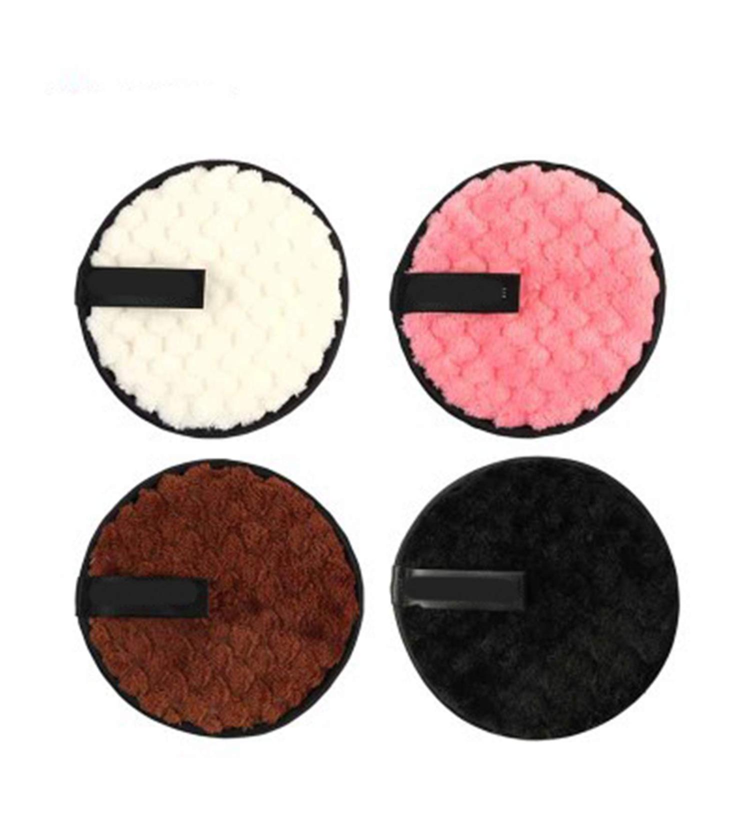 Jiahao 4-Piece Microfiber Makeup Remover Pads - Reusable Makeup Cleaning Towels & Sponges for Effortless Cleansing - Eco-Friendly Beauty Tools - Buy Online on SooperMarket.com