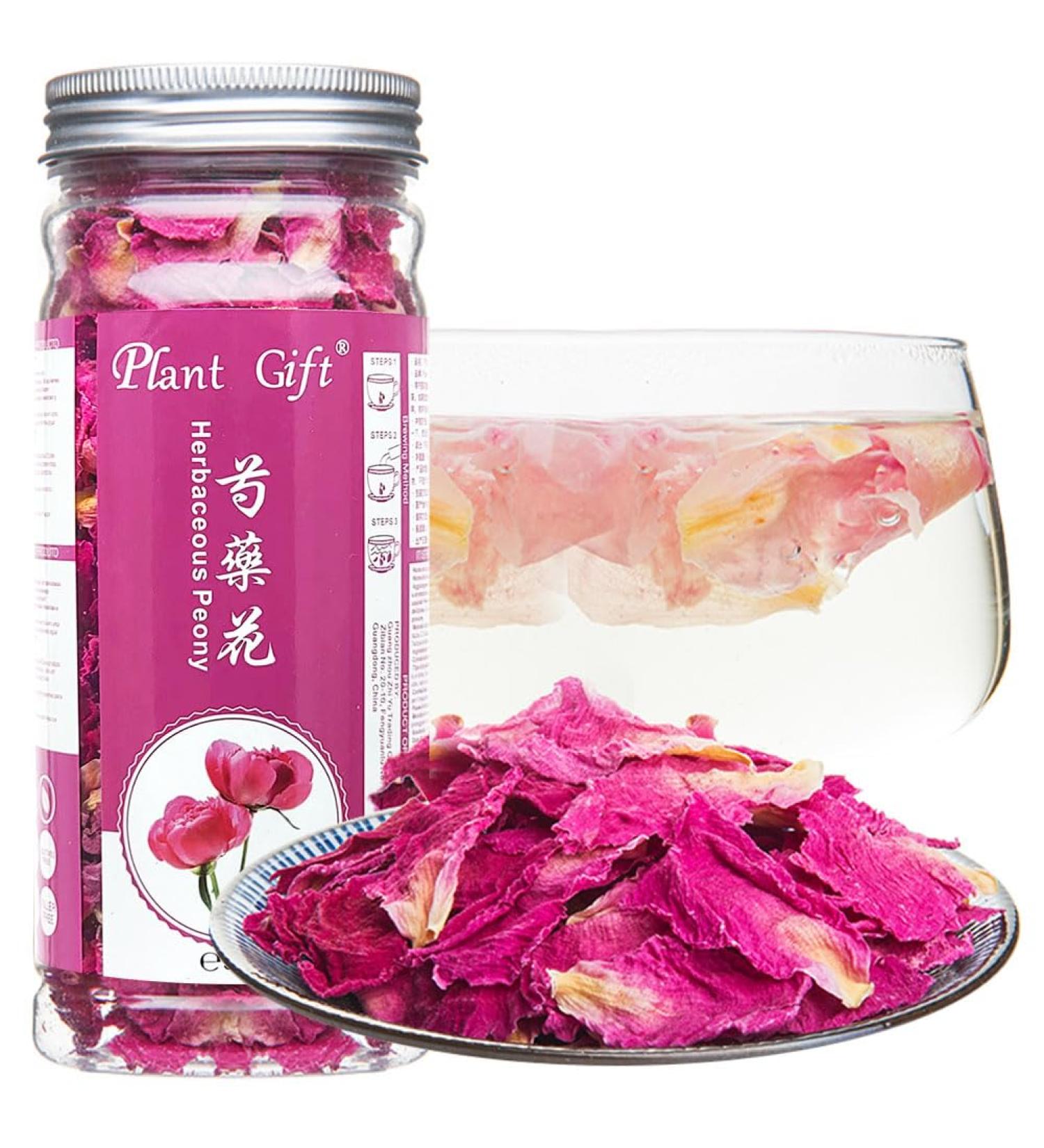 100% Natural Herbacous Peony Tea - Anti-Aging & Freckles Removal | Pink Peony Bud Flower Tea 30g - Buy Online on SooperMarket.com