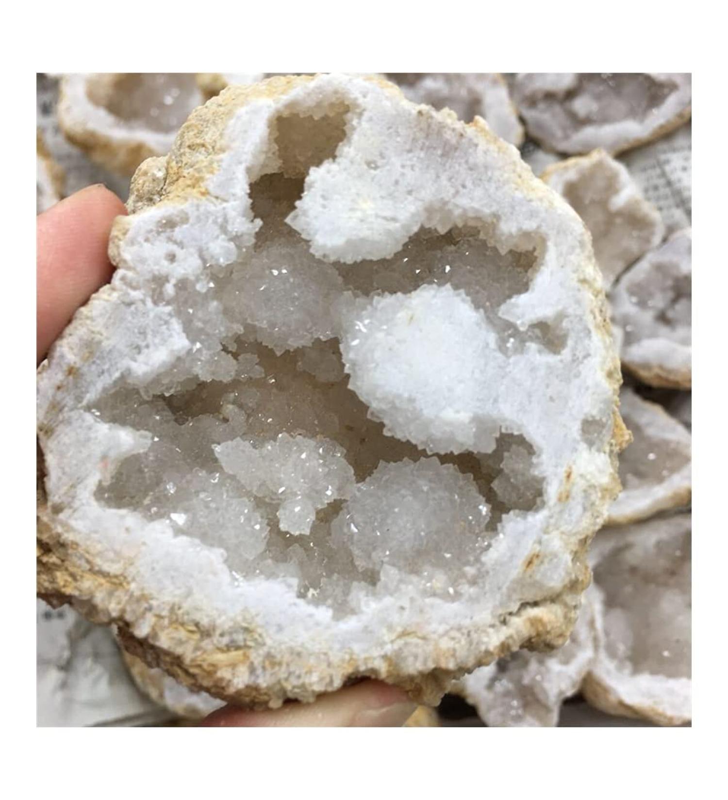 Natural Crystal Rough Natural White Agate Geode Slice Quartz Crystal Cluster MineralsCrystal Home Decoration for Decoration Stone Generator HOMEZHOU 2pcs - Buy Online on SooperMarket.com
