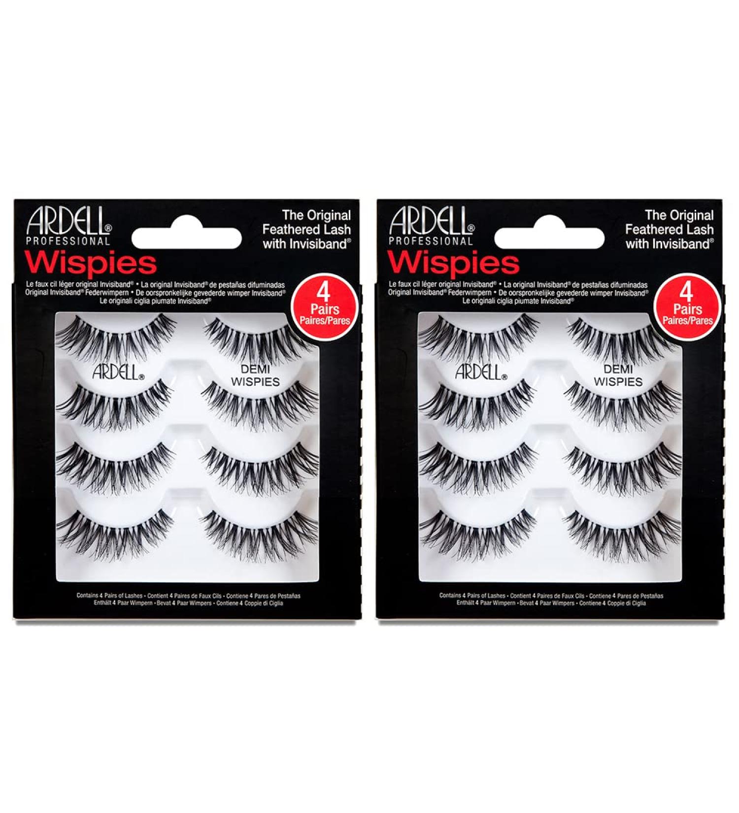 Ardell Demi Wispies False Eyelashes Black - Full Volume Strip Lashes 2-Pack (4 pairs) - Eye Make-Up Enhancement - Buy Online on SooperMarket.com