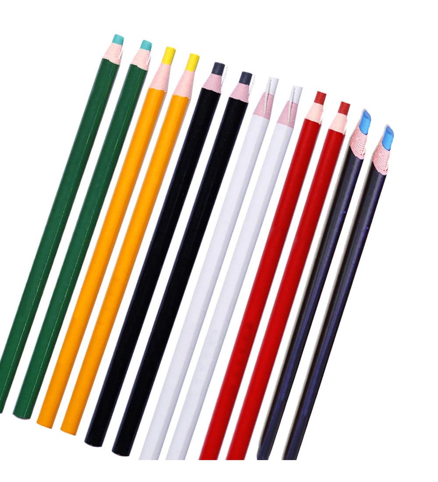 GCAMX 12PCS Sewing Mark Chalk Pencil Set - Erasable Pen for Tailor's Sewing Marking, 6 Colors - Buy Online on SooperMarket.com