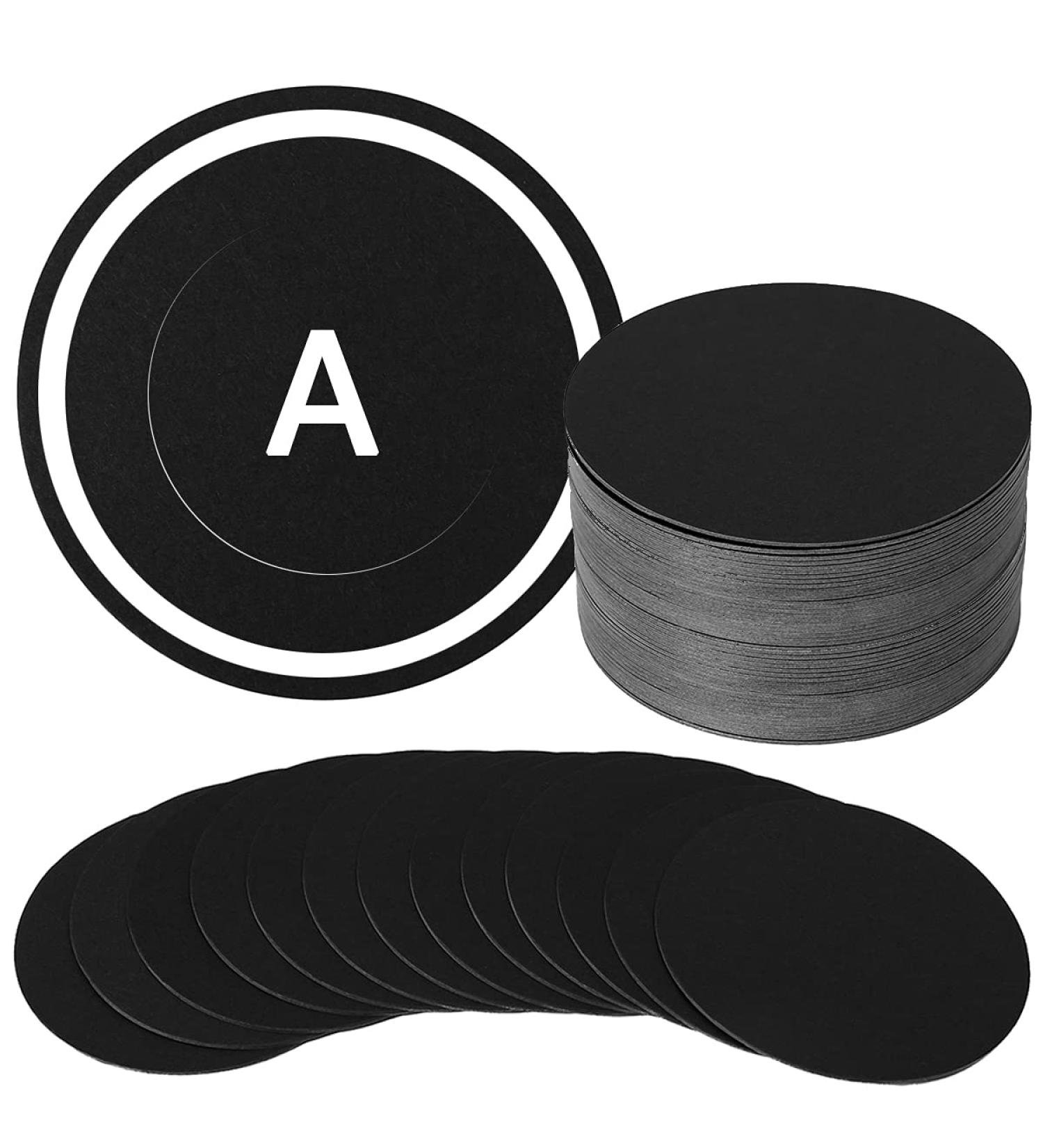 36 Pieces 4 inch Round Black Kraft Coaster Cards - Thick Kraft Paper for Mandala Painting and DIY Decorations - Buy Online on SooperMarket.com