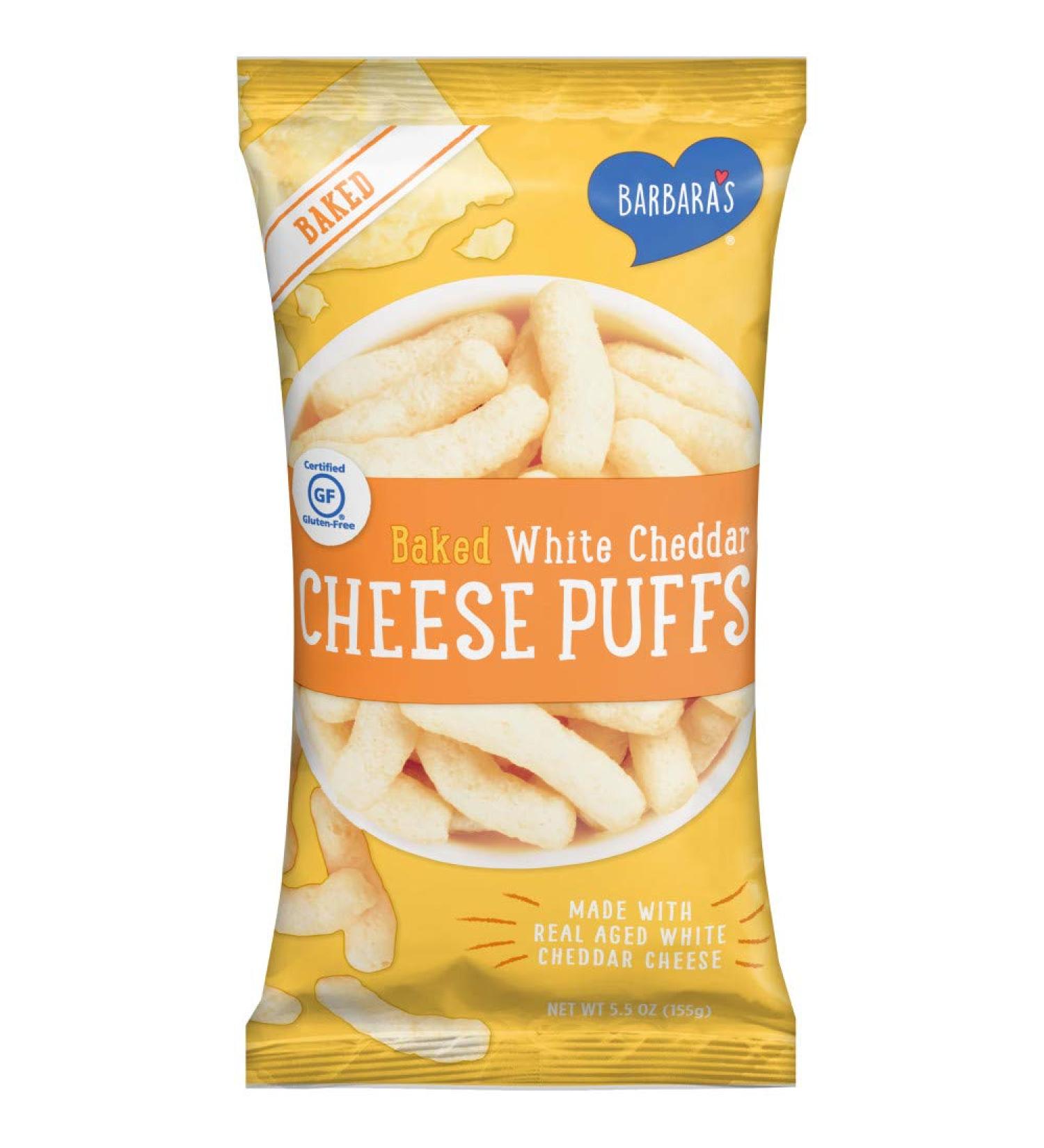Barbara's Baked White Cheddar Cheese Puffs - Gluten Free, 5.5 oz (Pack of 12) - Buy Online on SooperMarket.com