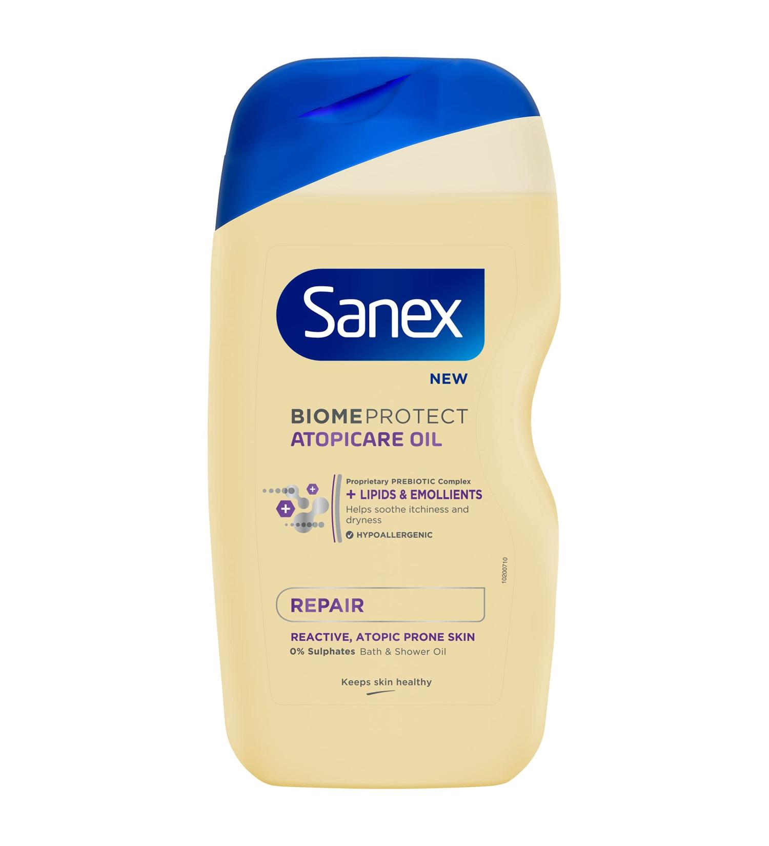 Sanex BiomeProtect Advanced Atopicare Bath and Shower Oil Cream 414 ml (Pack of 1)