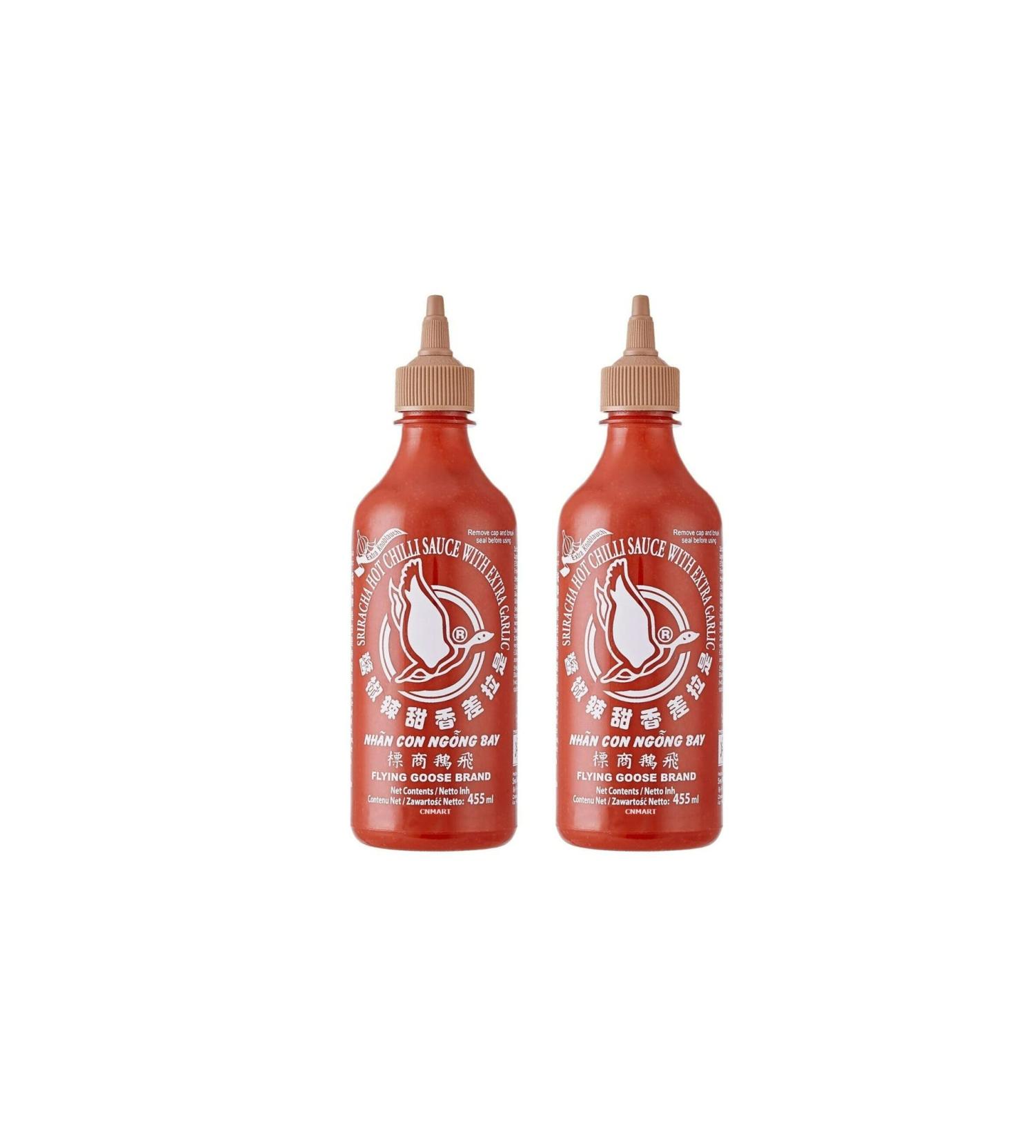 Flying Goose Sriracha Extra Garlic Hot Chilli Sauce 455ml (Pack of 2) by CNMART - Buy Online on SooperMarket.com