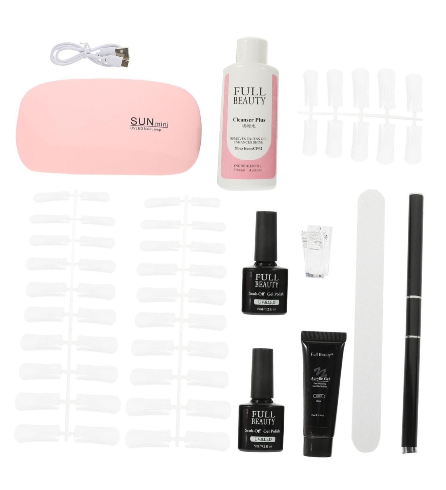 PLAFOPE 1 Set Pieces Manicure Tools Set Nail Dryer Lamp Professional Nail Manicure Mini Nail Kit Poly Extension Kit Nail Art Kit Nail Tools Back Filler for Acrylic Nail Decor Kit Plastic - Buy Online on SooperMarket.com