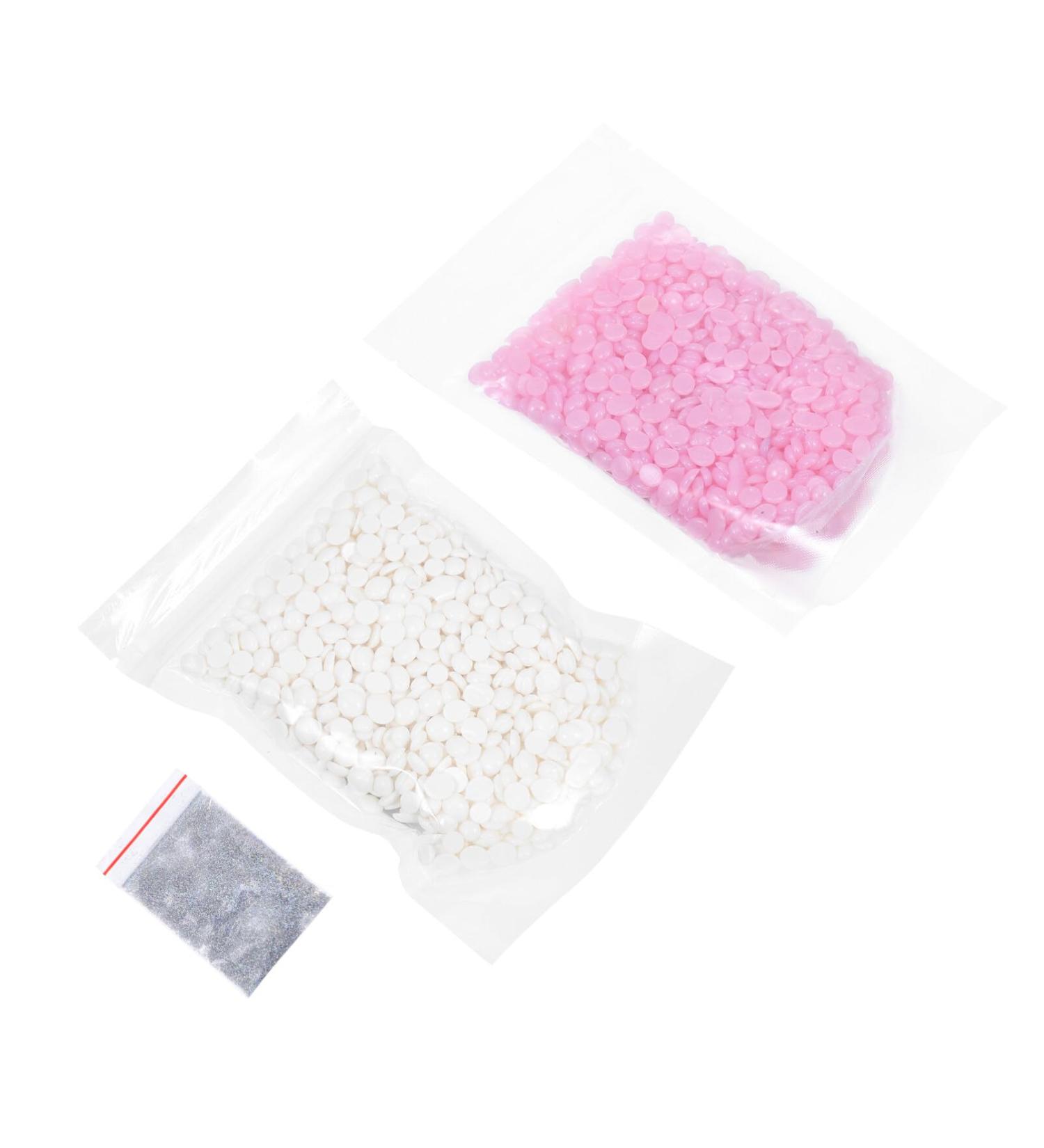 Beavorty 1 set of wax bean set for hair removal kit for pain-free hair removal hardwax beans hair removal cream beans grow practical waxing household colophone pink 1 piece (1 Pack)