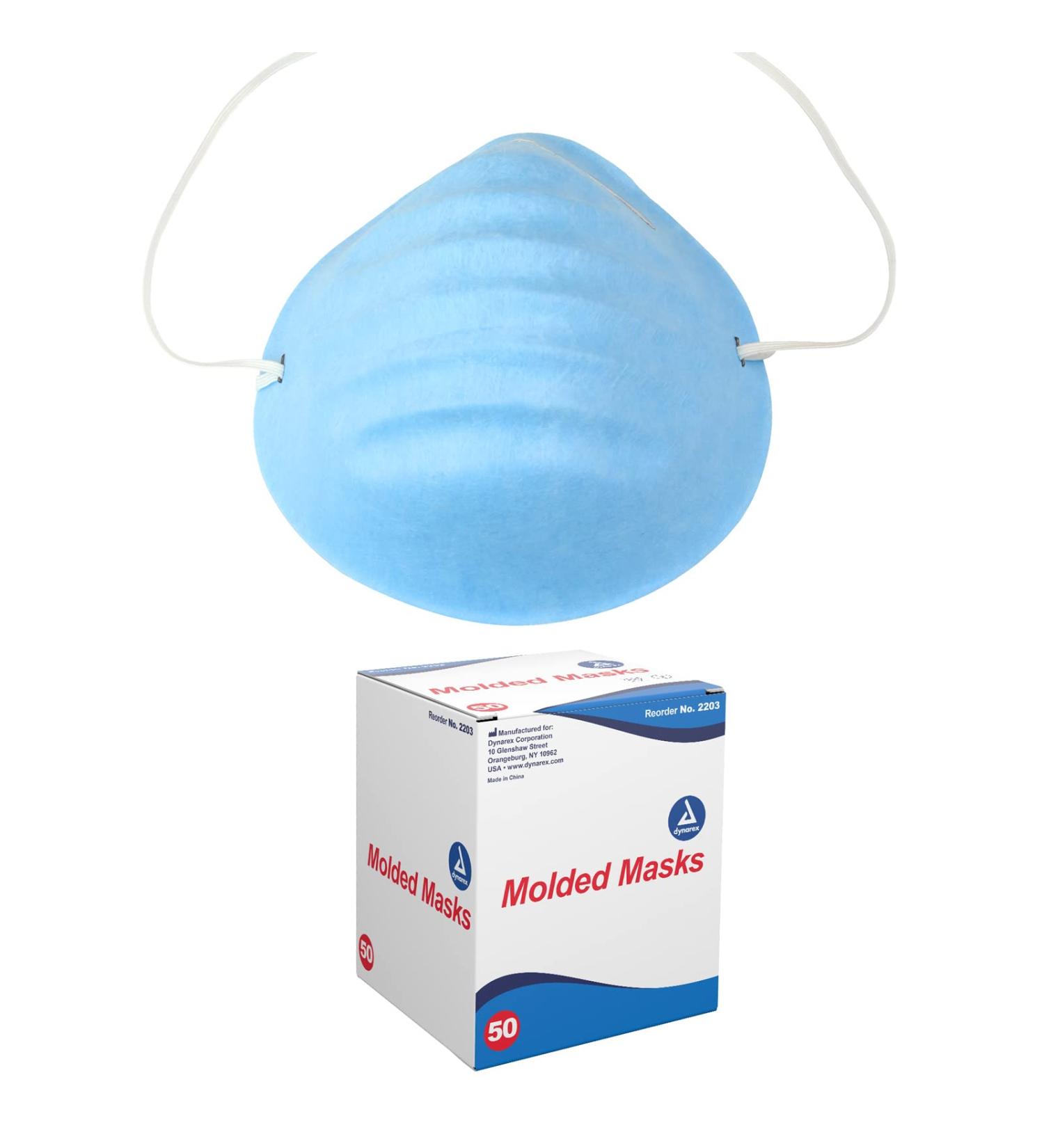 Buy Molded Face Masks - Fiberglass-Free Breathable Soft Edges Adjustable 50 Pack Blue - International Shipping Available - Buy Online on SooperMarket.com