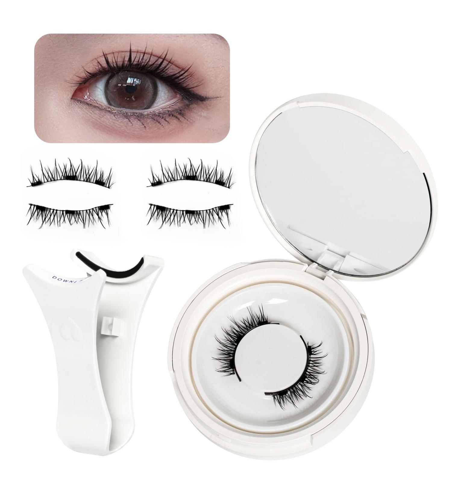 Magnetic Eyelashes Kaluofan False Eyelashes Magnetic Eyelashes with Applicator Magnetic Lashes No Glue Firmly Adheres Magnetic Eyelashes Natural Look Easy to Wear and Remove Look Attractive - Buy Online on SooperMarket.com