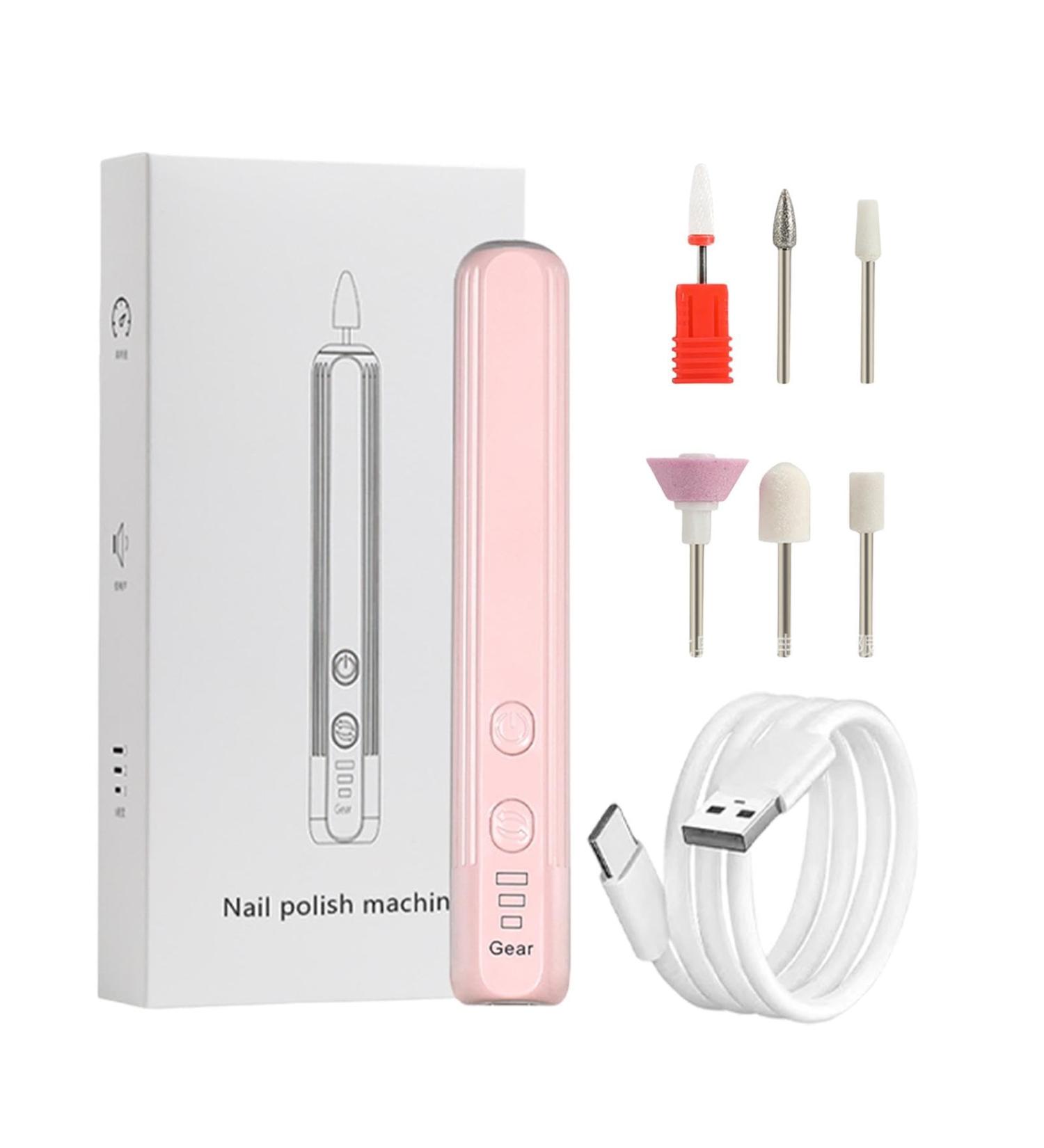 Evember Electric Filer for Nail Electric Nail File Set | Compact Portable Design Electric Filer Hand Foot Care Tool for Nail Grind Sakura Pink English Version  - Buy Online on SooperMarket.com