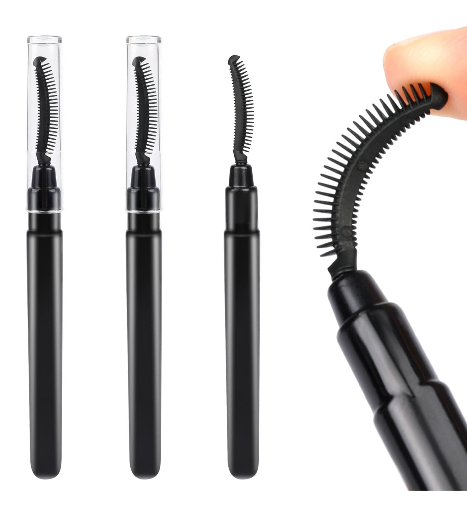 3 Pieces Eyelash Comb Mascara Bars Eyelash Separator Brush Eyelash Definer with Dust Cover Black Eyebrow Brush and Eyelash Separation Tool for Separating Eyelashes - Buy Online on SooperMarket.com