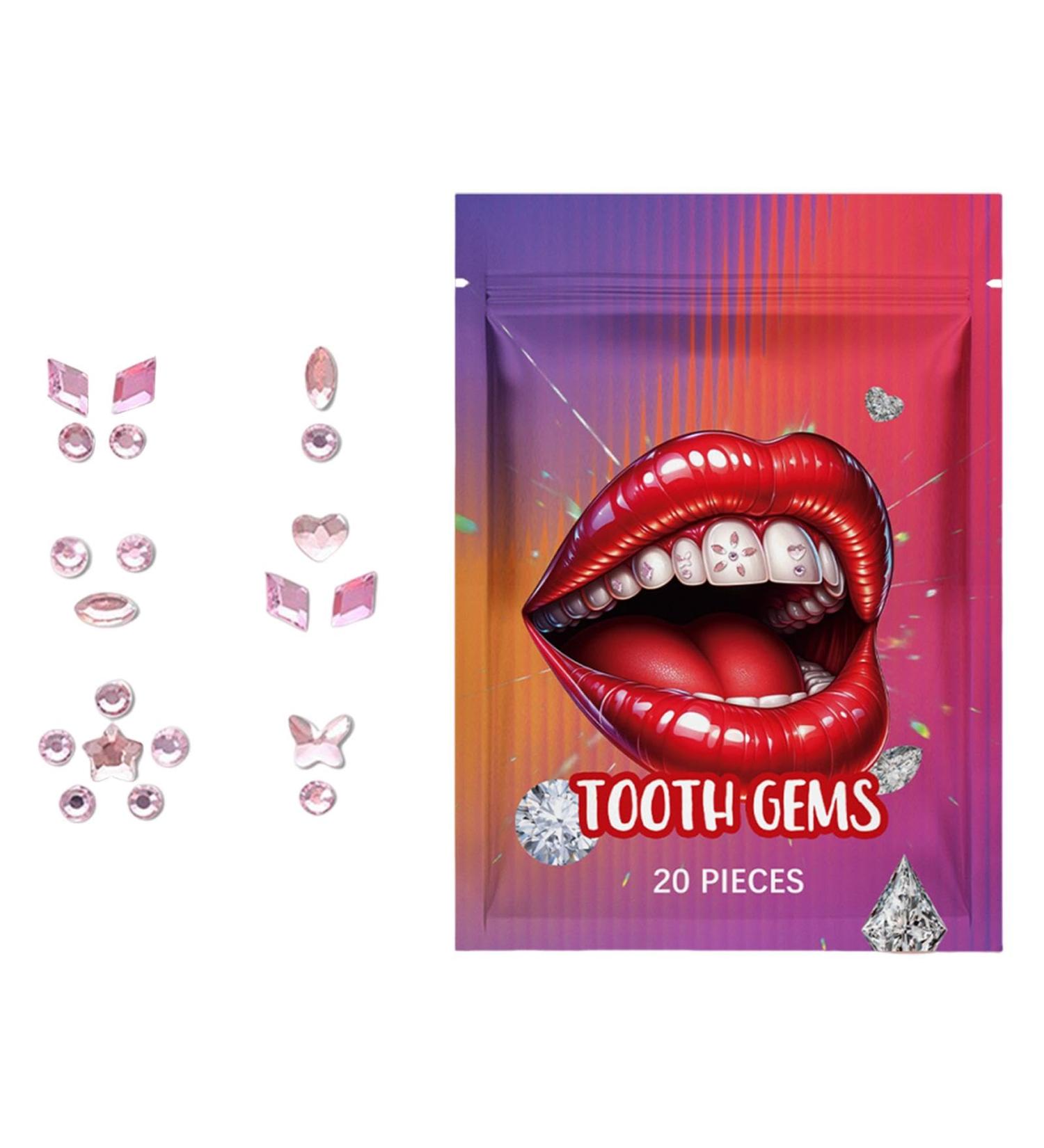 Rhinestone Stickers for Teeth - Gemstone Stickers for Teeth | Multifunctional Teeth Supplies Decorative Daily Teeth Decor for Shopping Dating - Buy Online on SooperMarket.com