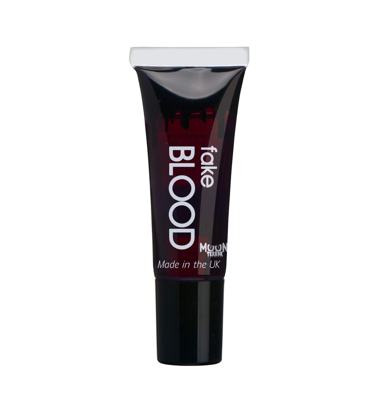 Moon Terror Fake Blood 10ml with Applicator | SFX Makeup for Halloween Vampire Zombie Theatre | Special Effects Red - Buy Online on SooperMarket.com