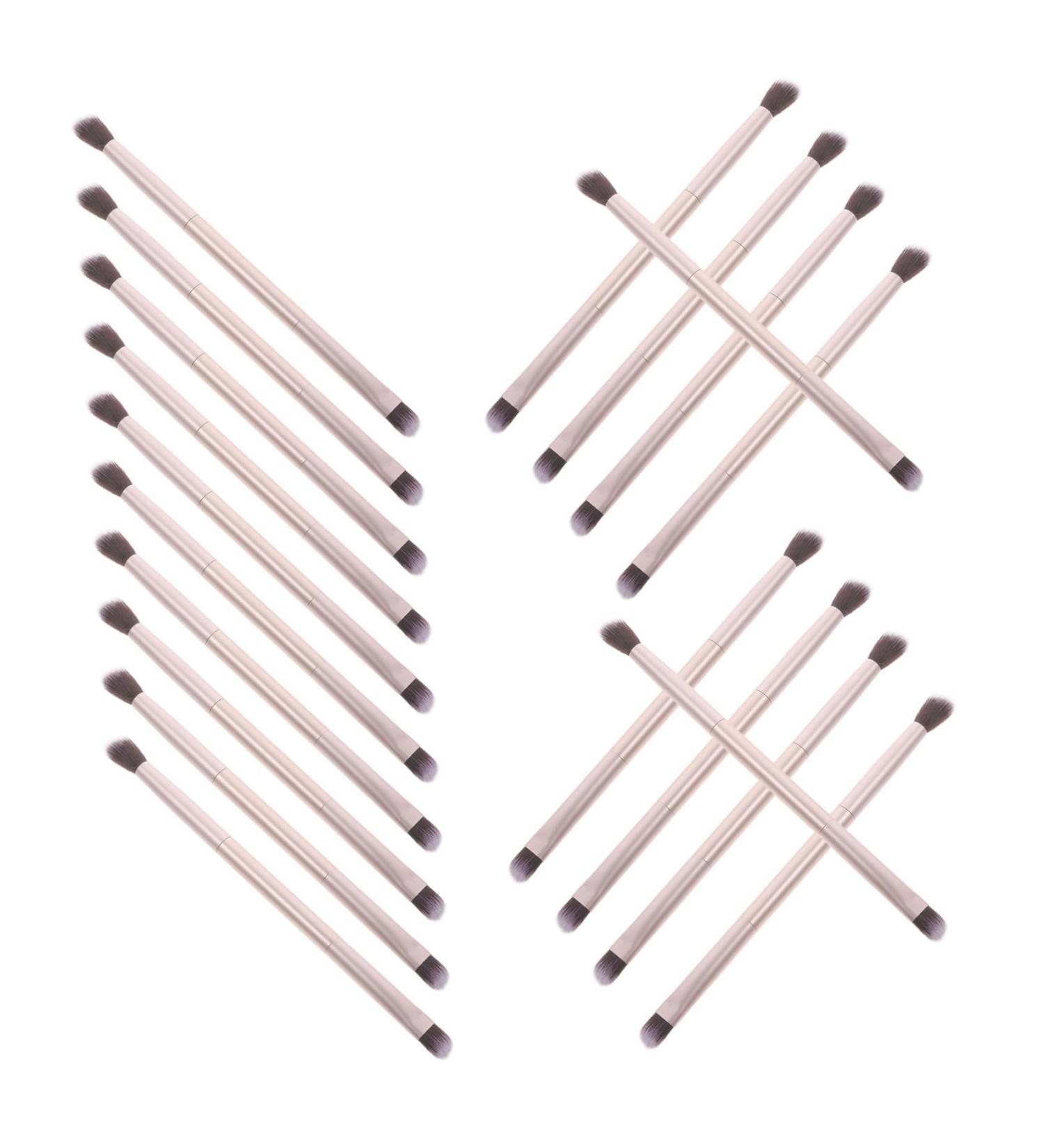 BELLIFFY 20pcs Double Brush Makeup Brush Women Makeup Supplies Eye Brush for Makeup Golden - Buy Online on SooperMarket.com