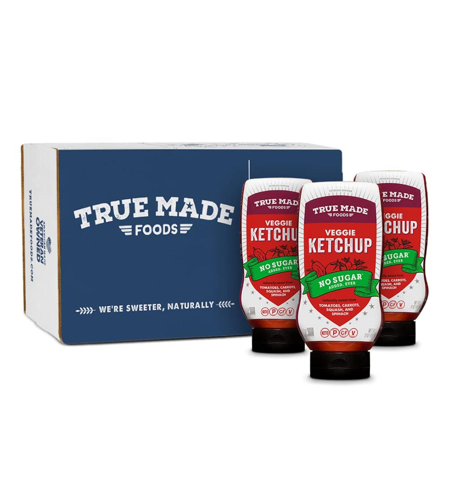 True Made Foods No Sugar Added Ketchup 17oz 3 Pack - Whole30, Keto, Vegan - 3-Pack 1.06lbs - Buy Online on SooperMarket.com