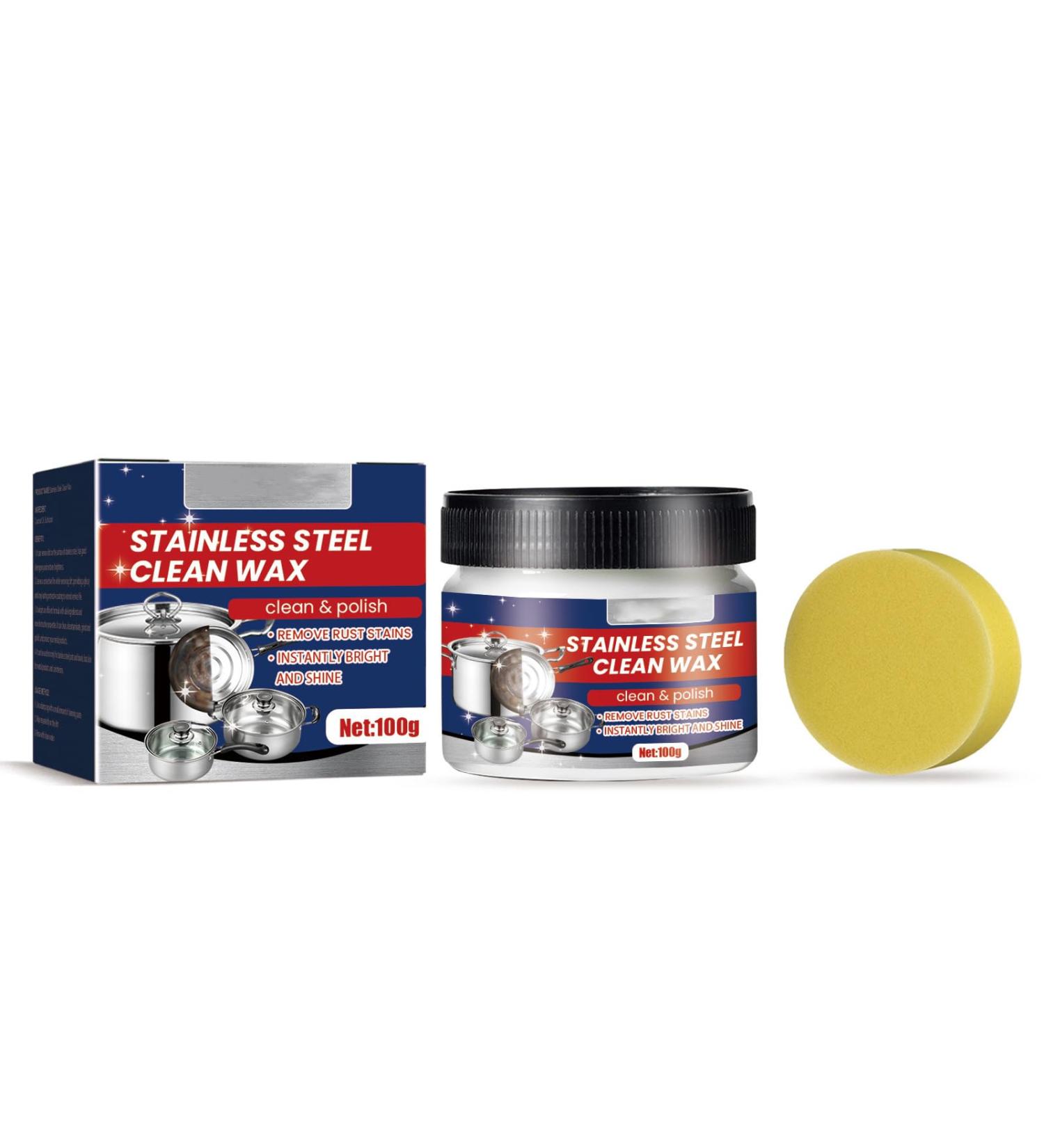 Stainless Steel Clean Wax | 3 in 1 Nano-Technology Cleaner for Grease Oven & Sink - International Shipping Available - Buy Online on SooperMarket.com