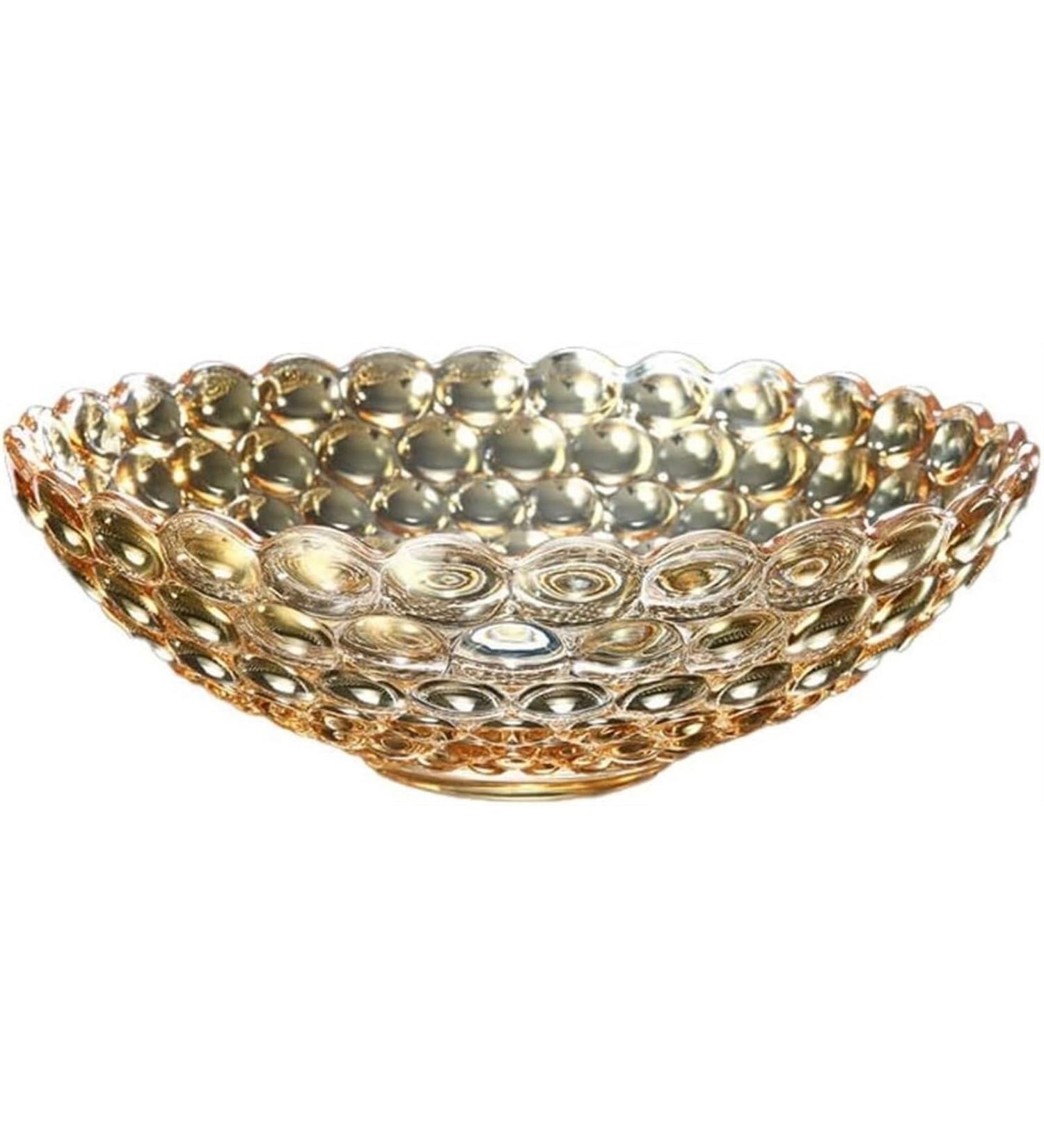Kitchen Countertop Fruit Rack Fruit Basket Fruit Bowl Fruit Basket Bowl Fruit Basket Creative Crystal Glass Bead Dot Fruit Bowl for Kitchen Decoration Colorful Gold Black Fruit (Color : OneColor) - Buy Online on SooperMarket.com
