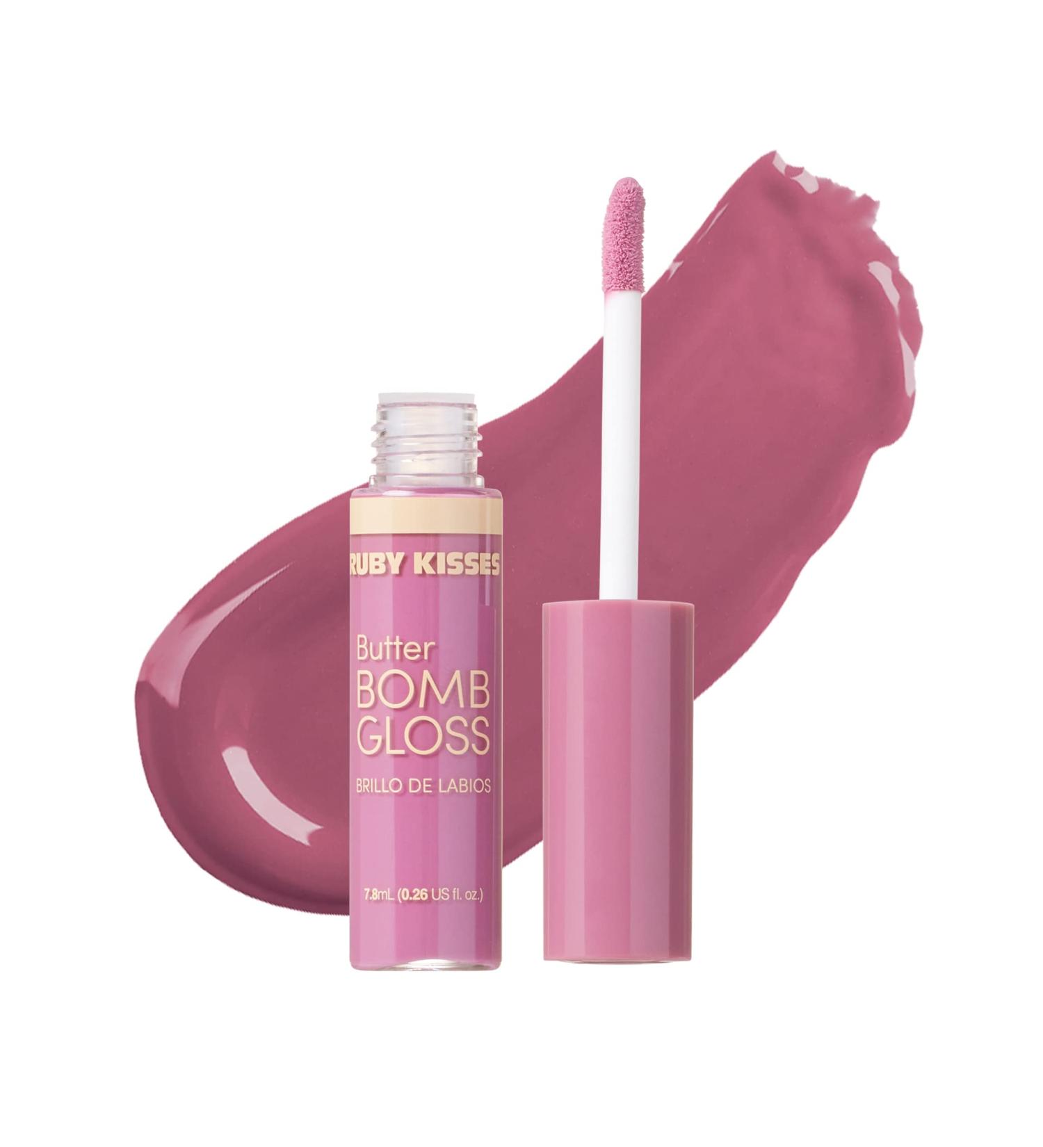 Ruby Kisses Butter Bomb Gloss - Wifey | Non-Sticky Lip Gloss with Vitamin E | Natural Nude Lip Makeup - 7.8mL - Buy Online on SooperMarket.com