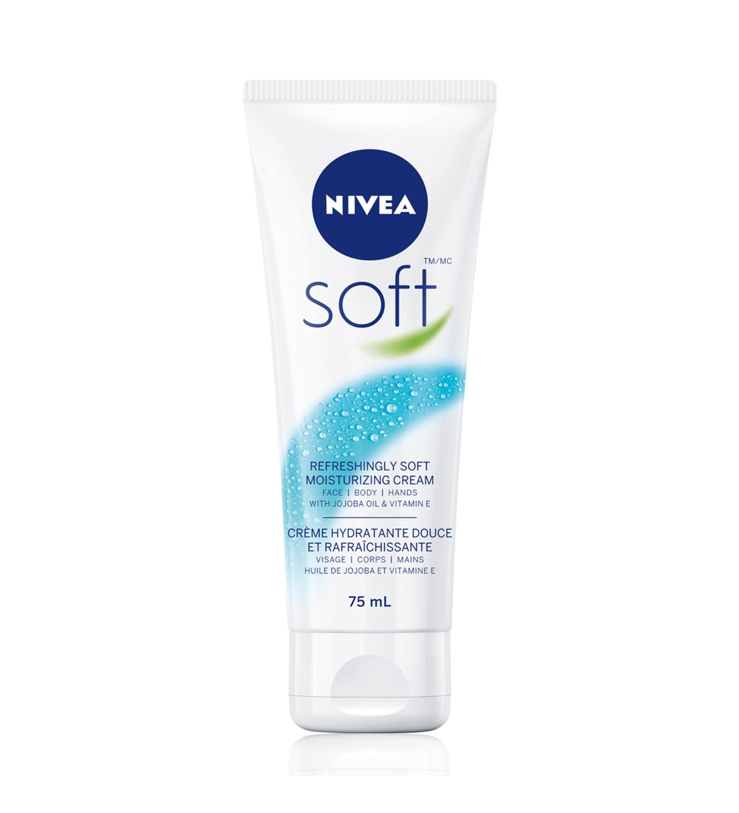NIVEA Soft All-Purpose Moisturizing Cream 75mL Light Non-Greasy Everyday Moisturizer & Hand Cream for Post-Sanitizer Use | Shop Internationally - Buy Online on SooperMarket.com