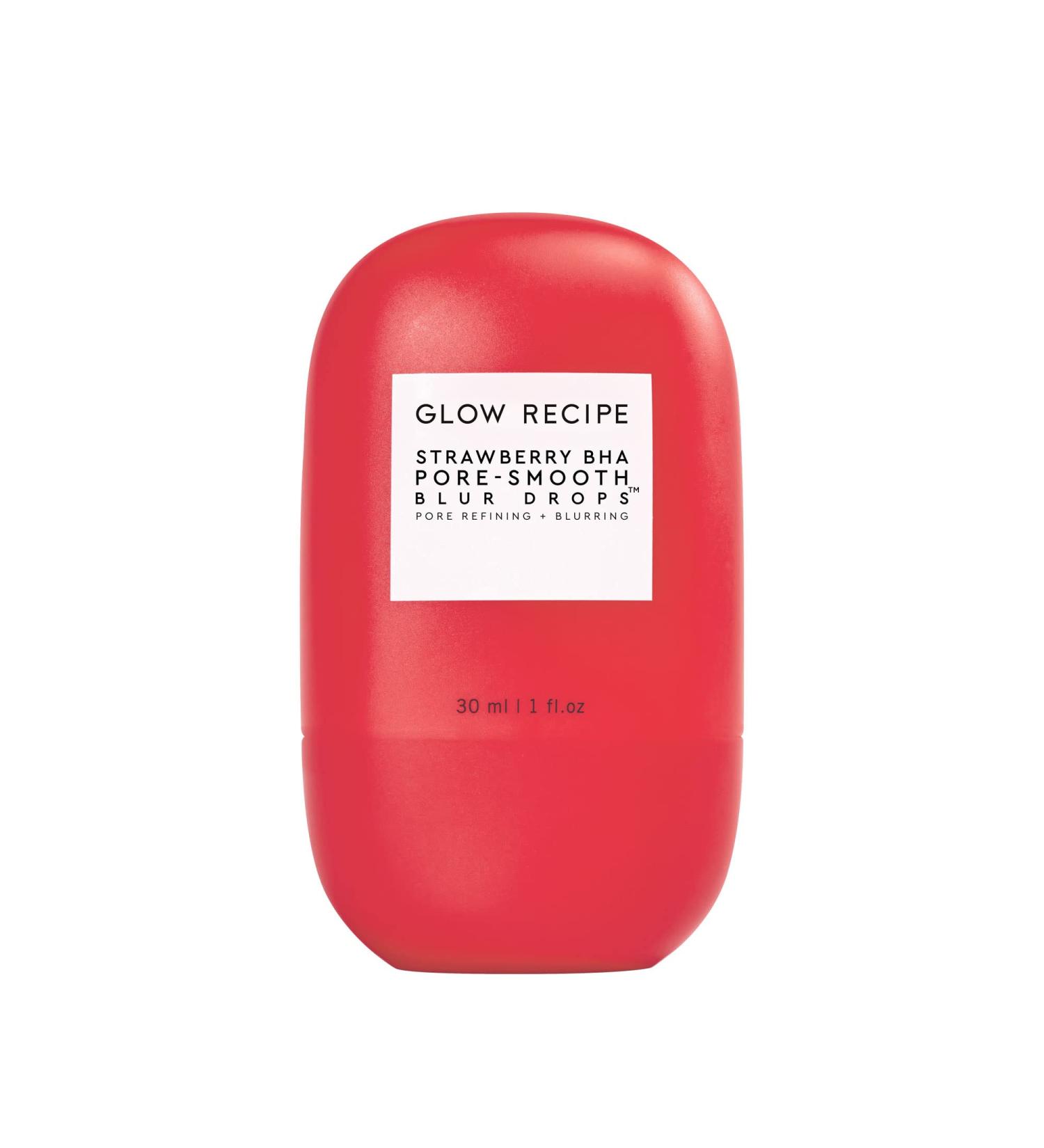 Glow Recipe Strawberry BHA Pore-Smooth Blur Drops 30ml - Oil-Free BHA Primer for Pore Minimizing & Glowing Skin - Antioxidant Face Serum for Women - Buy Online on SooperMarket.com